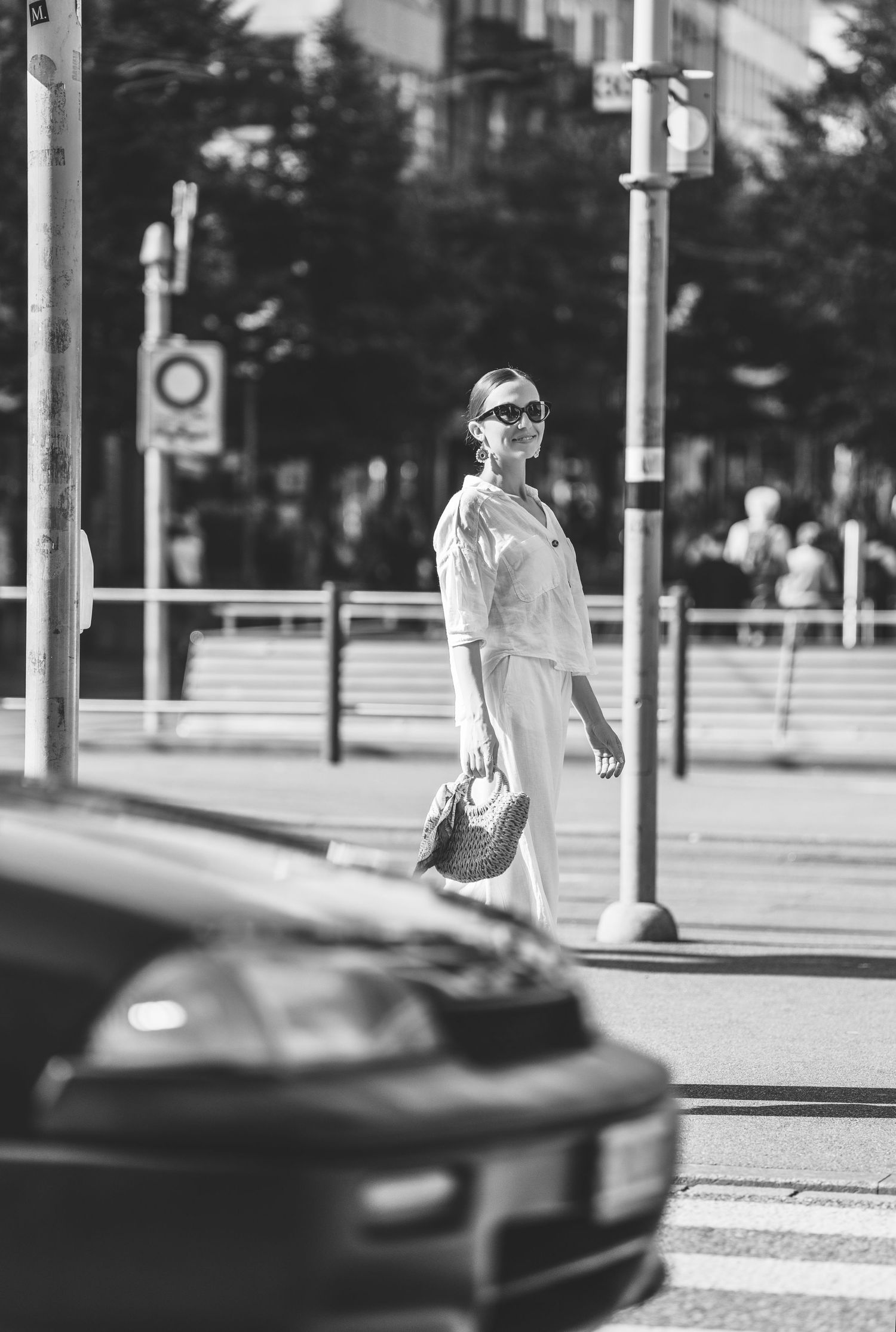 Schwarz-Weiss Portraitfotografie in der Stadt