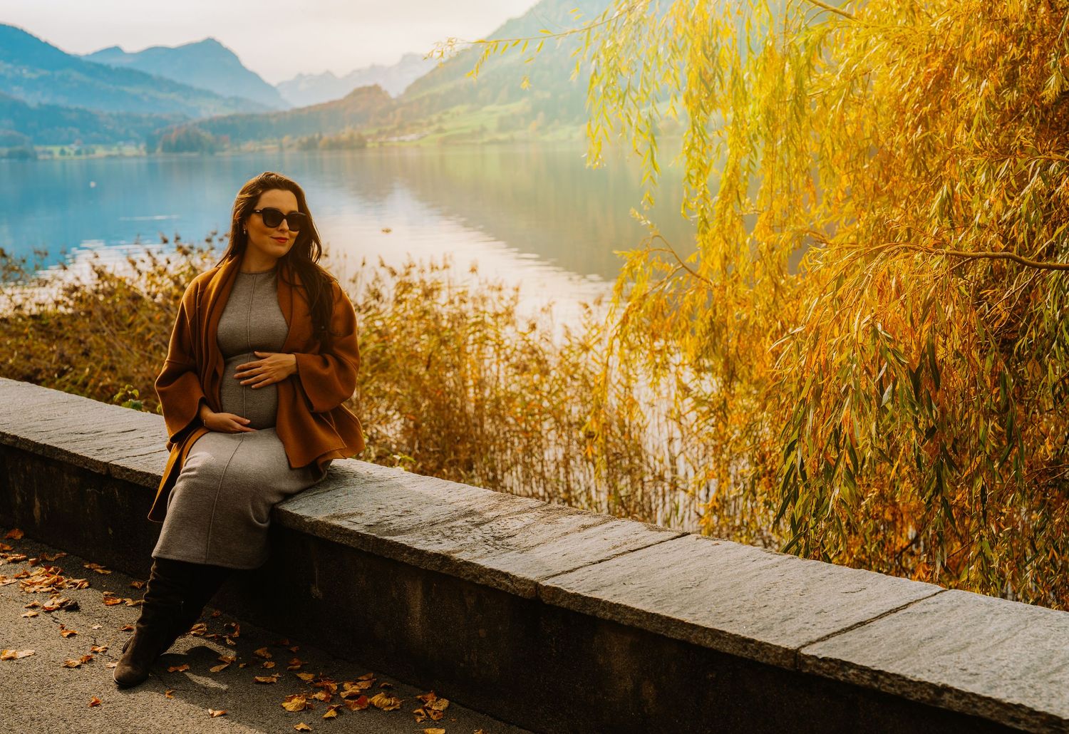 Natürliches Portrait Fotoshooting am See in der Schweiz