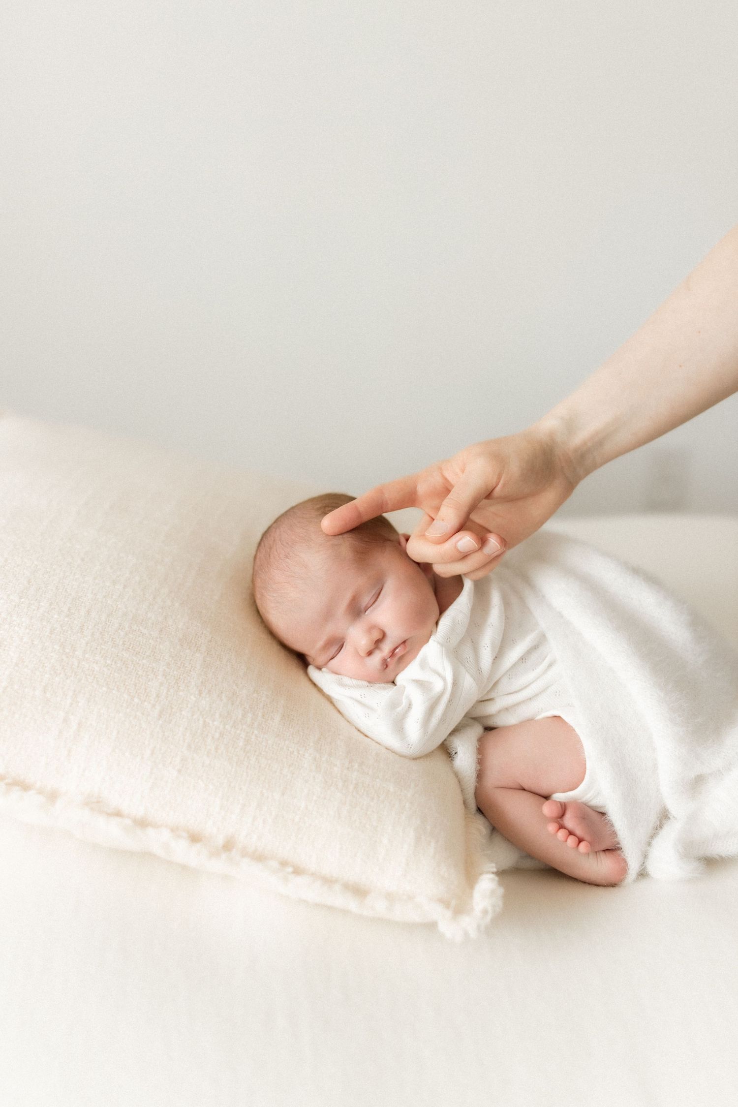 Edmonton Studio Milestone Baby Newborn Photographer, Posed Newborn Photos