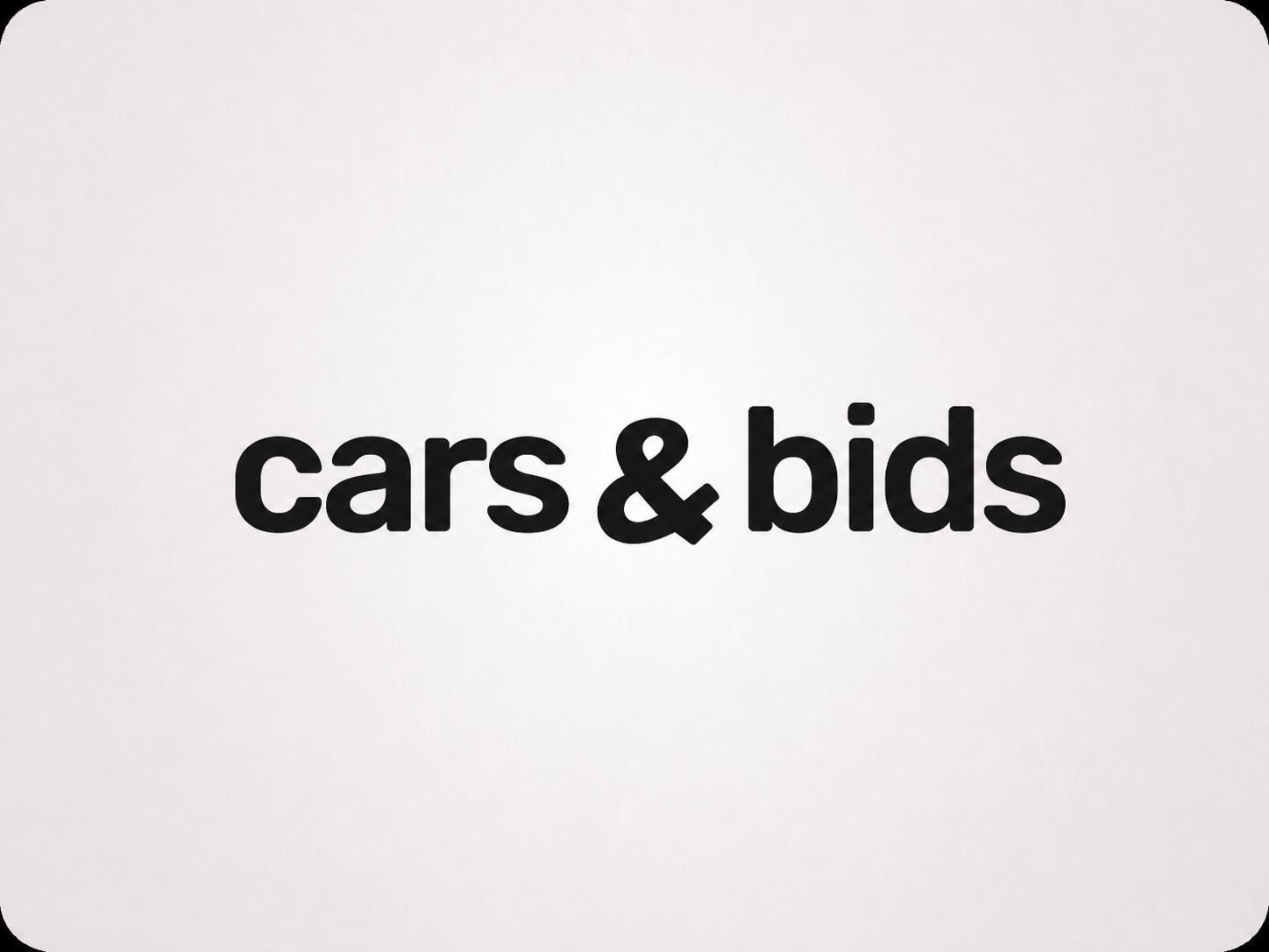 Cars & Bids logo displayed in bold black text on a light gray background.