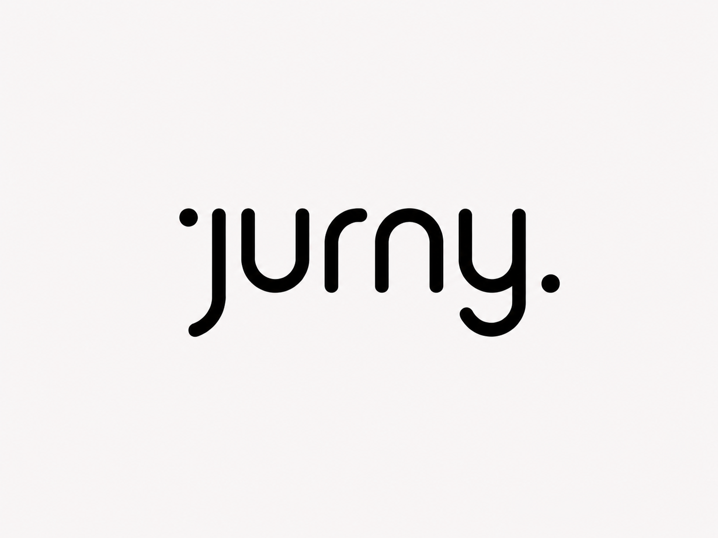 Jurny brand logo in minimalist black typography on a light background, featuring a clean modern sans-serif font design.