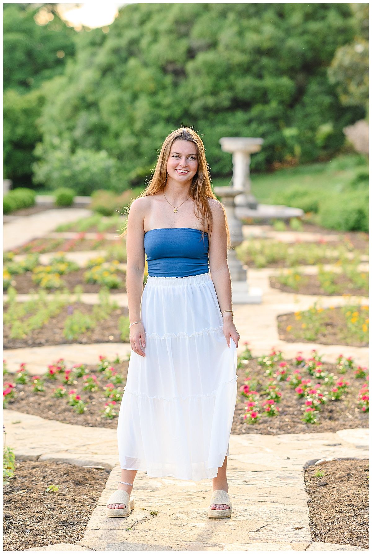 Atlee Senior Portrait Mechanicsville Virginia Maymont Italian gardens