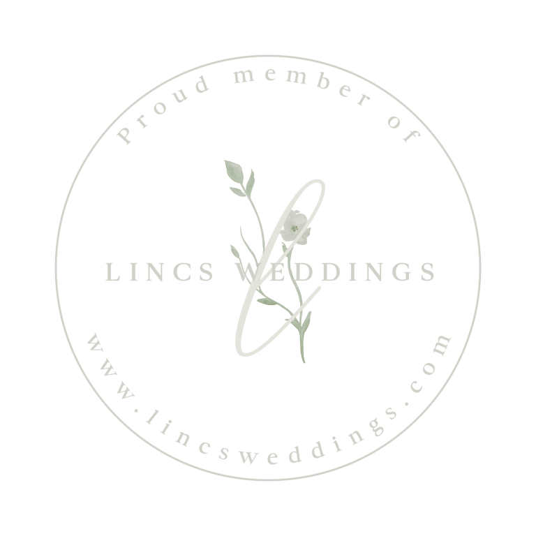 Elegant floral logo design for Lincs Weddings with delicate botanical elements.