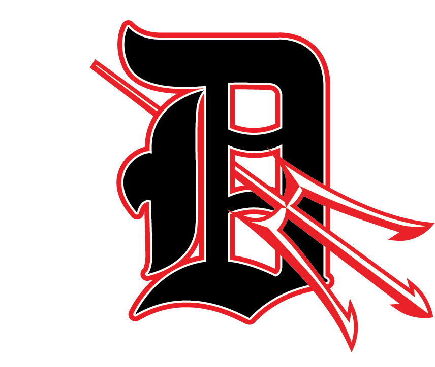 Baseball team logos in black with red outlines arranged in a horizontal row against a white background.