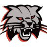 Three fierce animal mascot logos showing angry wolf, bear and tiger heads in black and red colors.