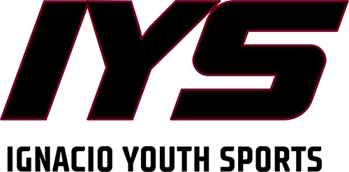 Black IYS (Ignacio Youth Sports) logo with bold angular text and tagline in modern athletic design style.