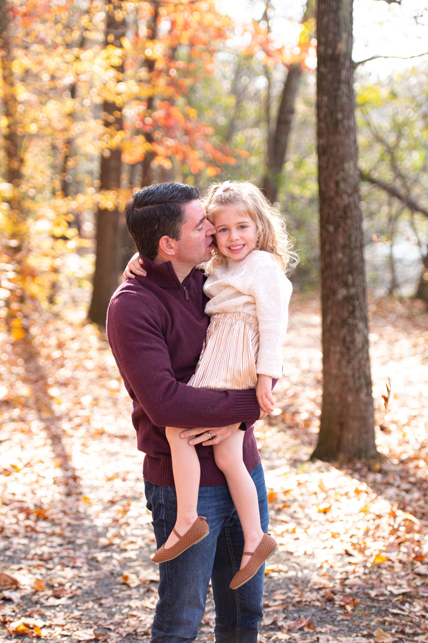 Dad and Girl Portrait. Fall Family Photo. Richmond VA.