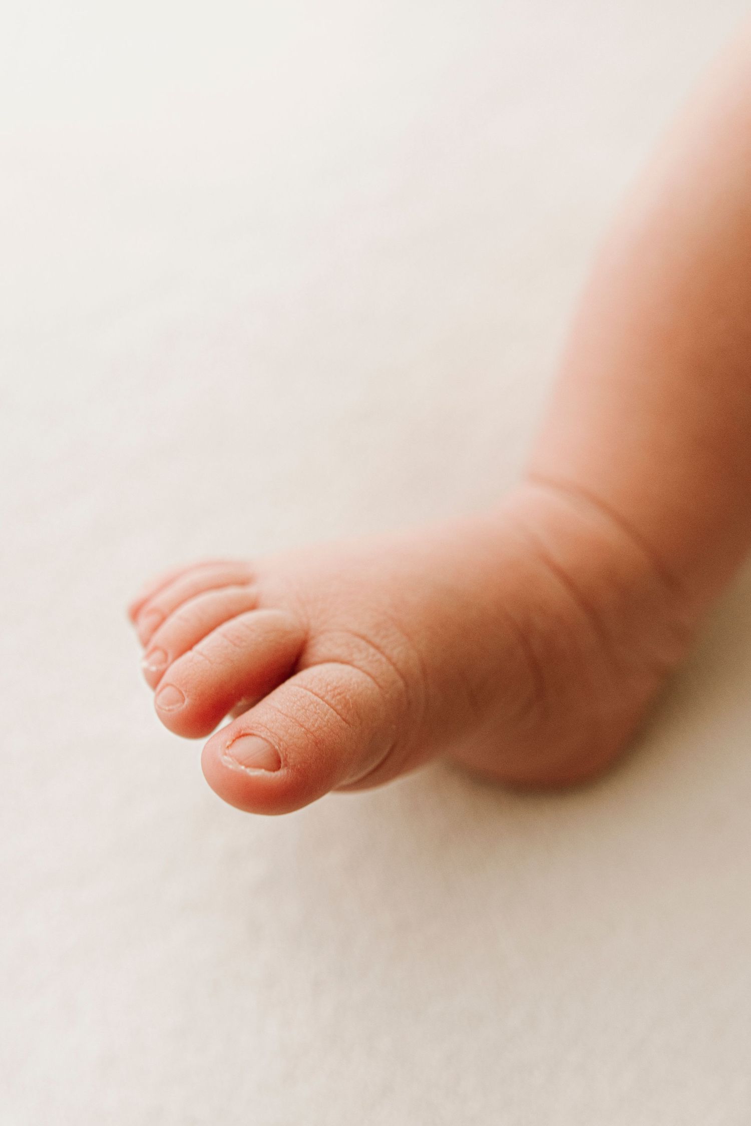 Castle Hill newborn photography detail of newborn foot in soft natural light