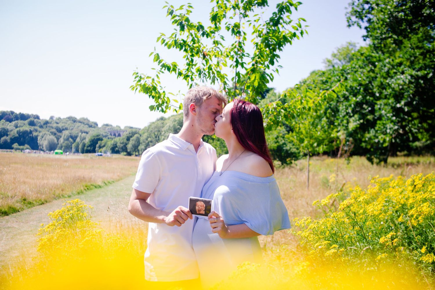 Natural maternity photography session in South Wales capturing glowing mother-to-be by Winter Willow Photography.