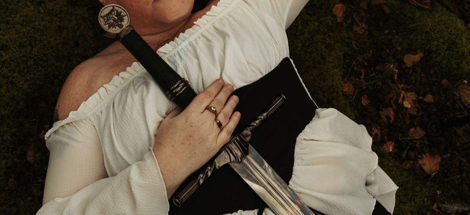 Close-up details of a romantic couple sharing intimate moments in formal wedding attire.