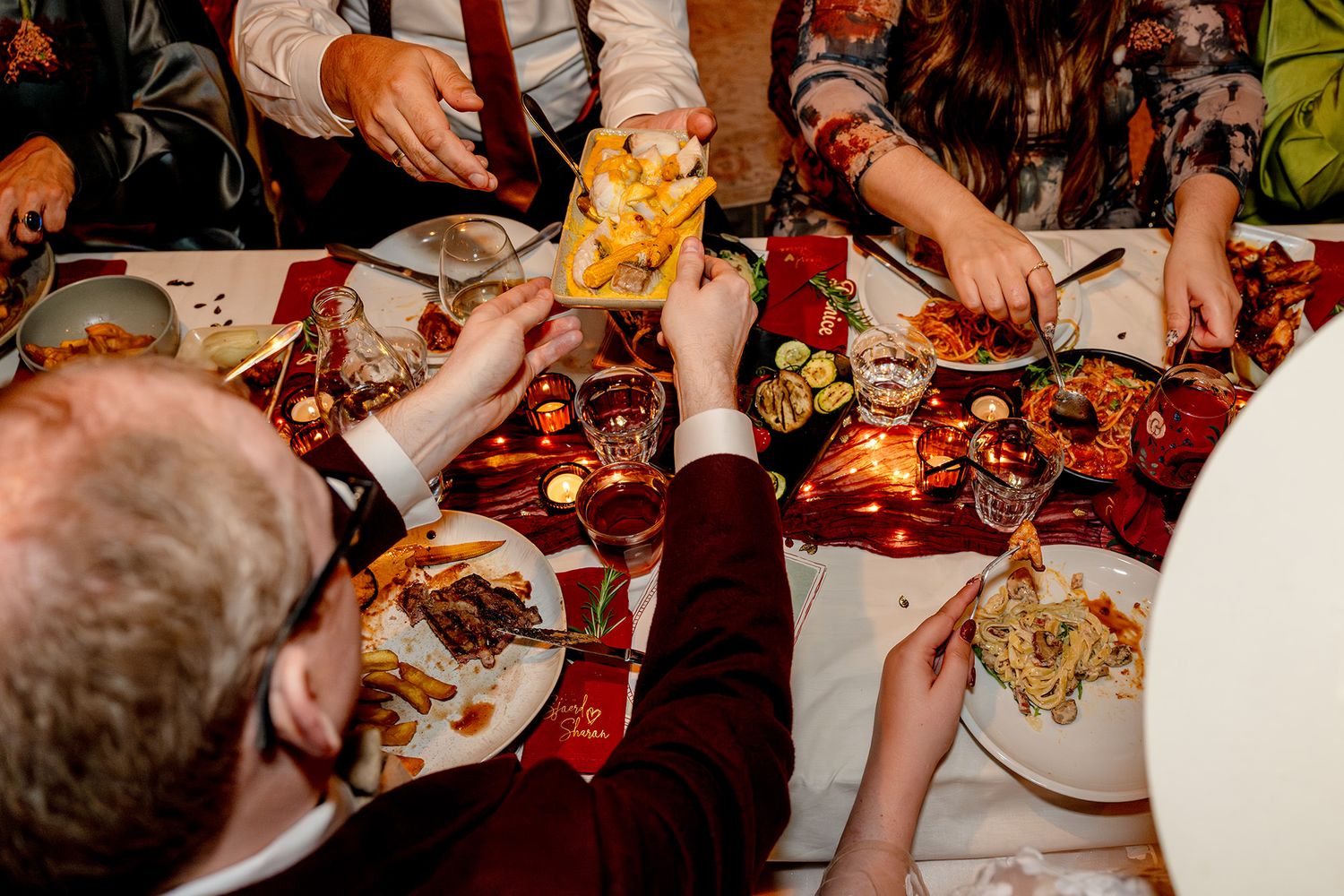 italiaans diner bij trouwen bij innesto in asten
