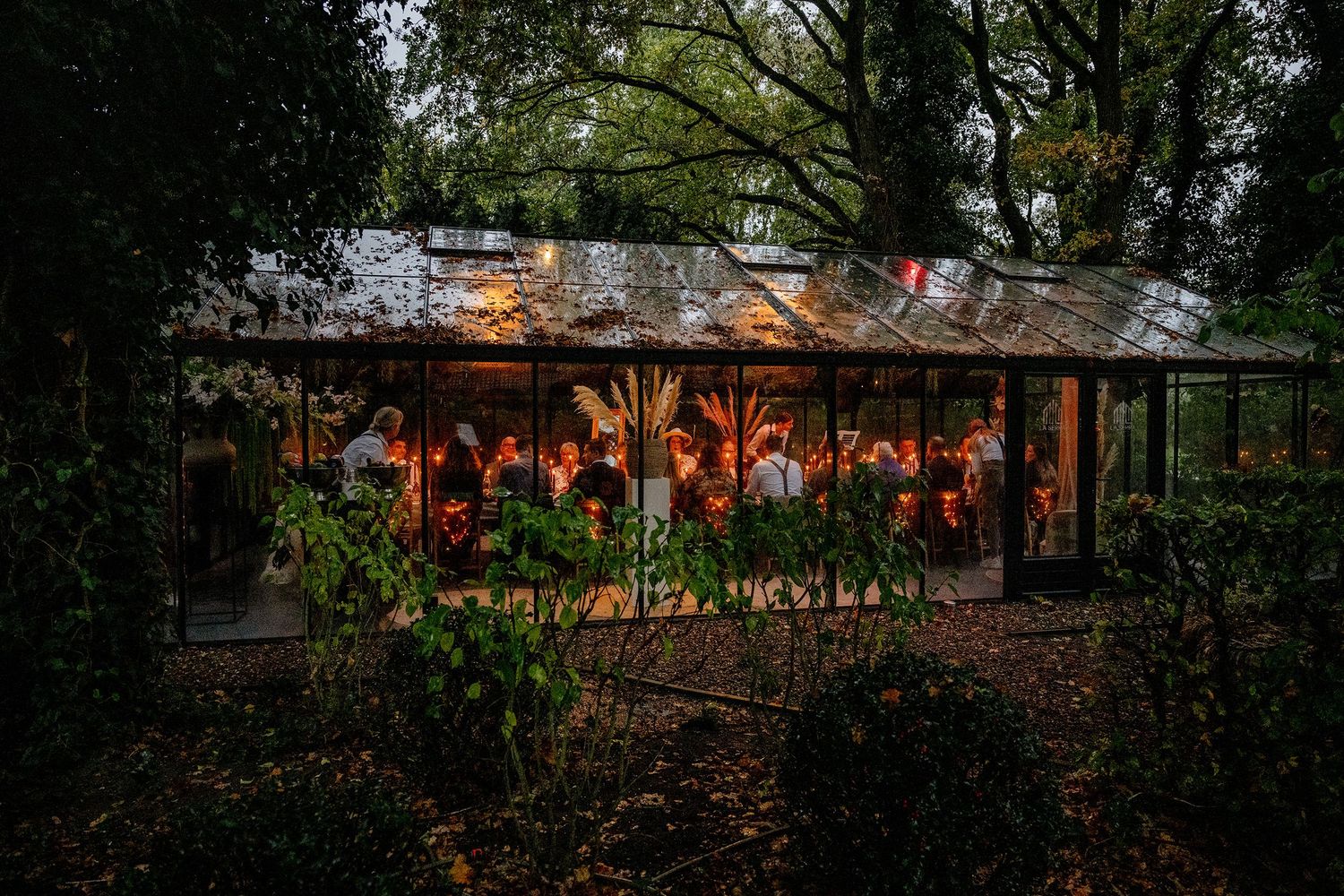 diner in de kas trouwen bij innesto in asten