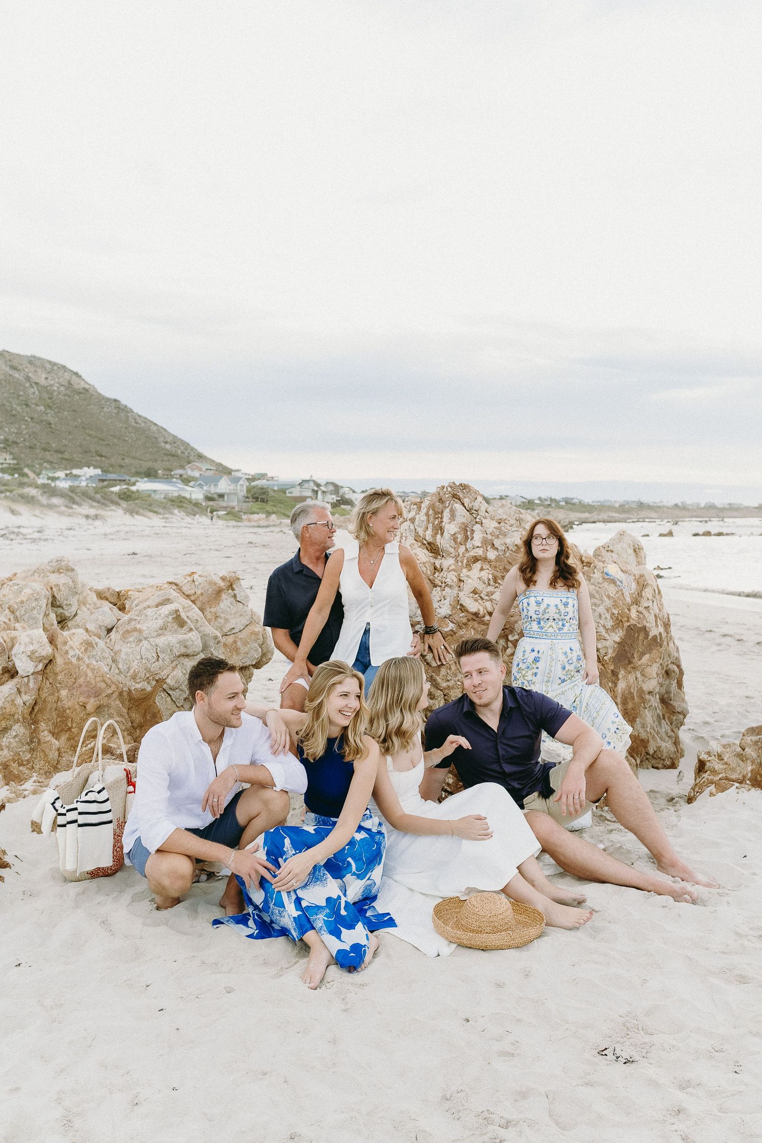 Family photo session at Pringle Bay beach.