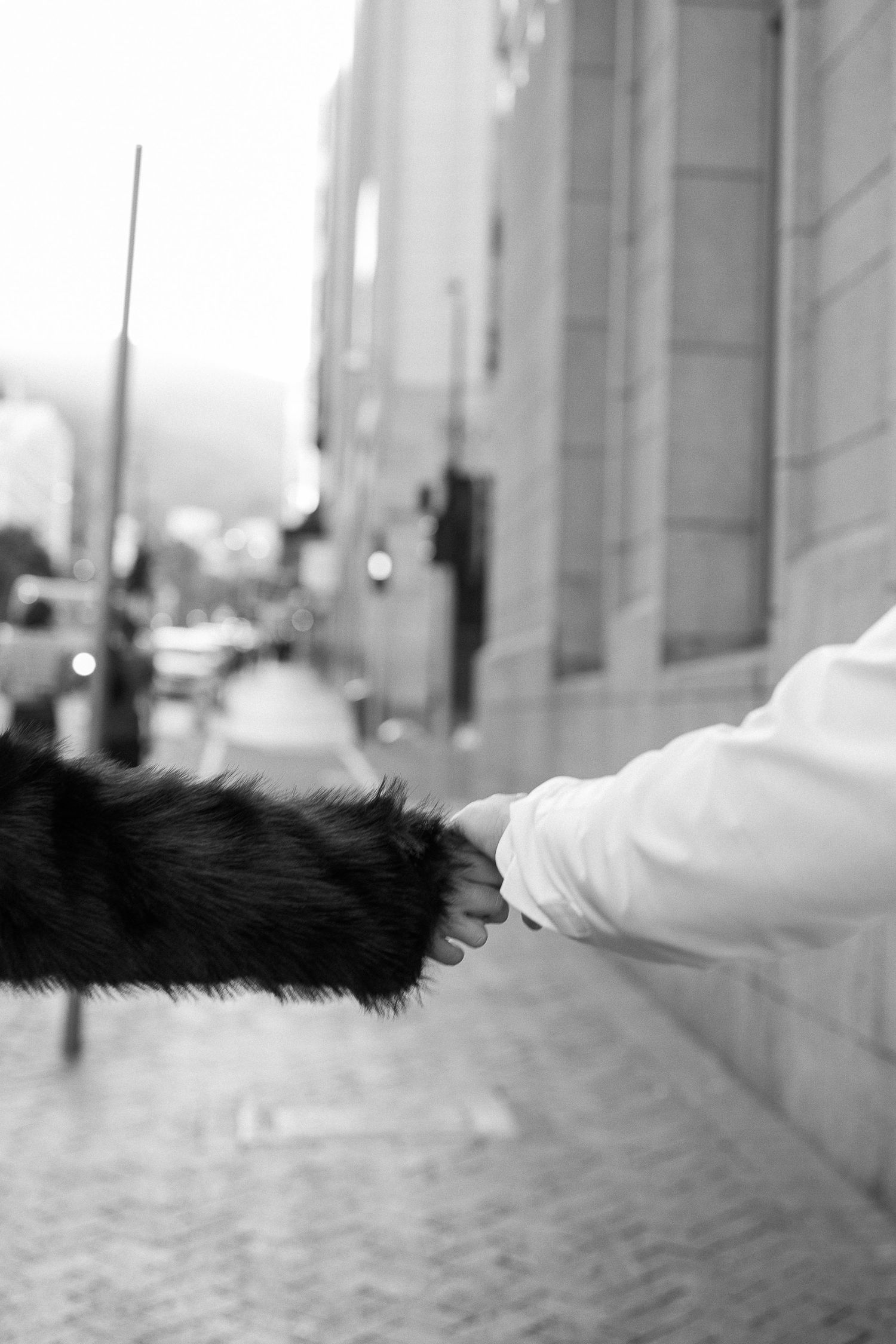 Holding hands in the streets of Cape Town.