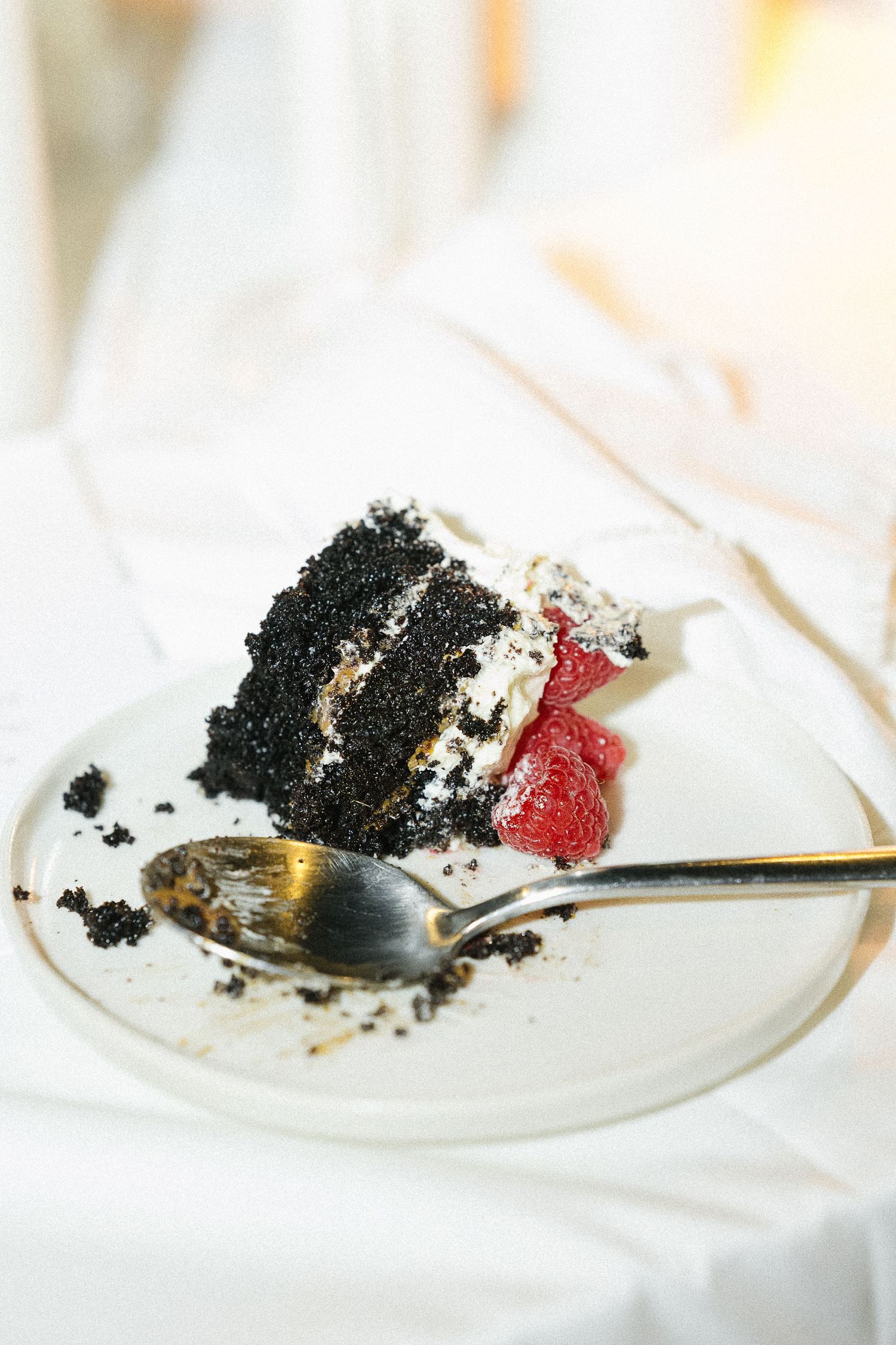 Let them eat cake. Slice of wedding cake.