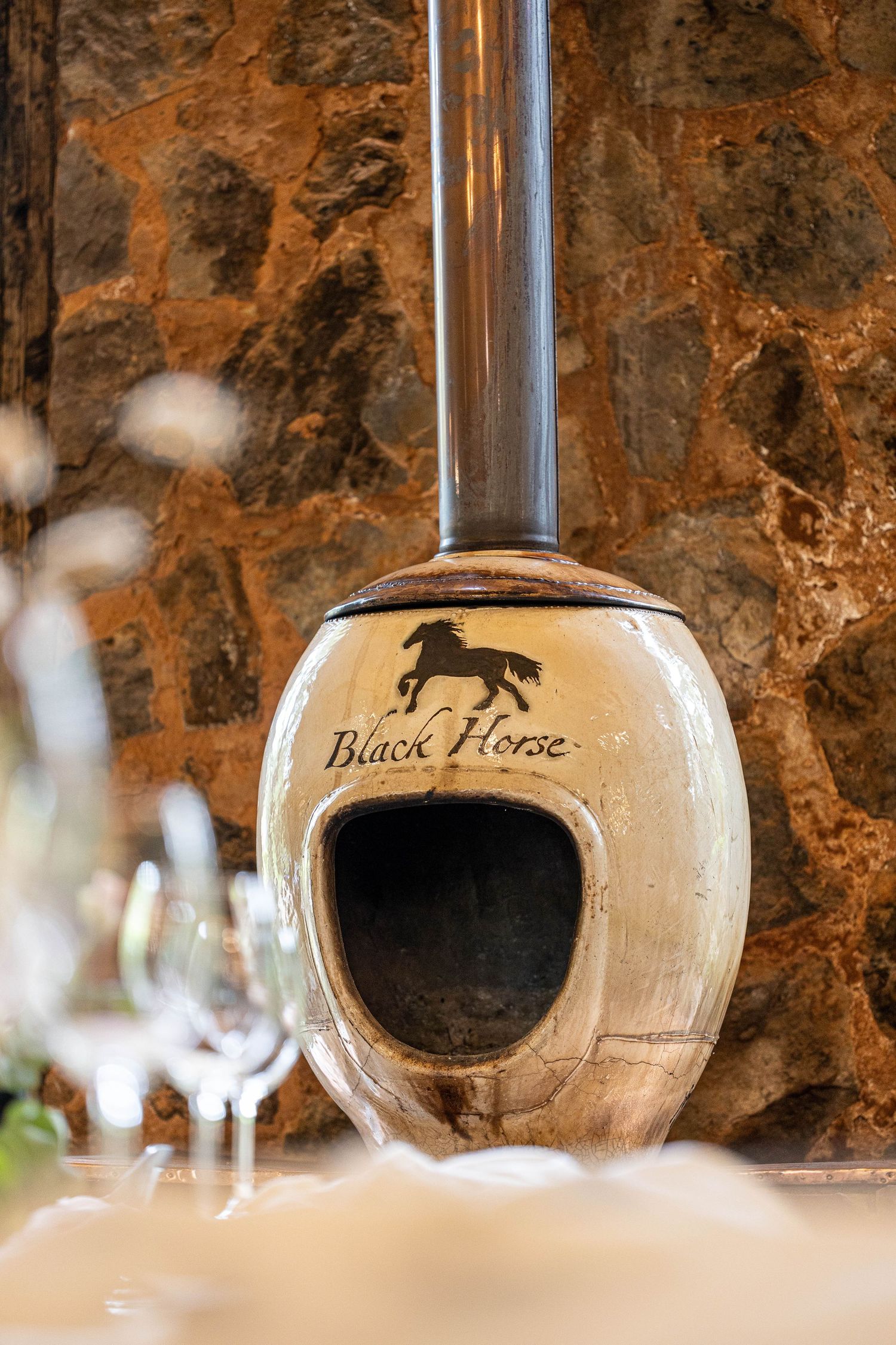 Black Horse Brewery fire place