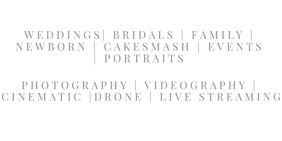 Clean typography design showing photography and videography service offerings.