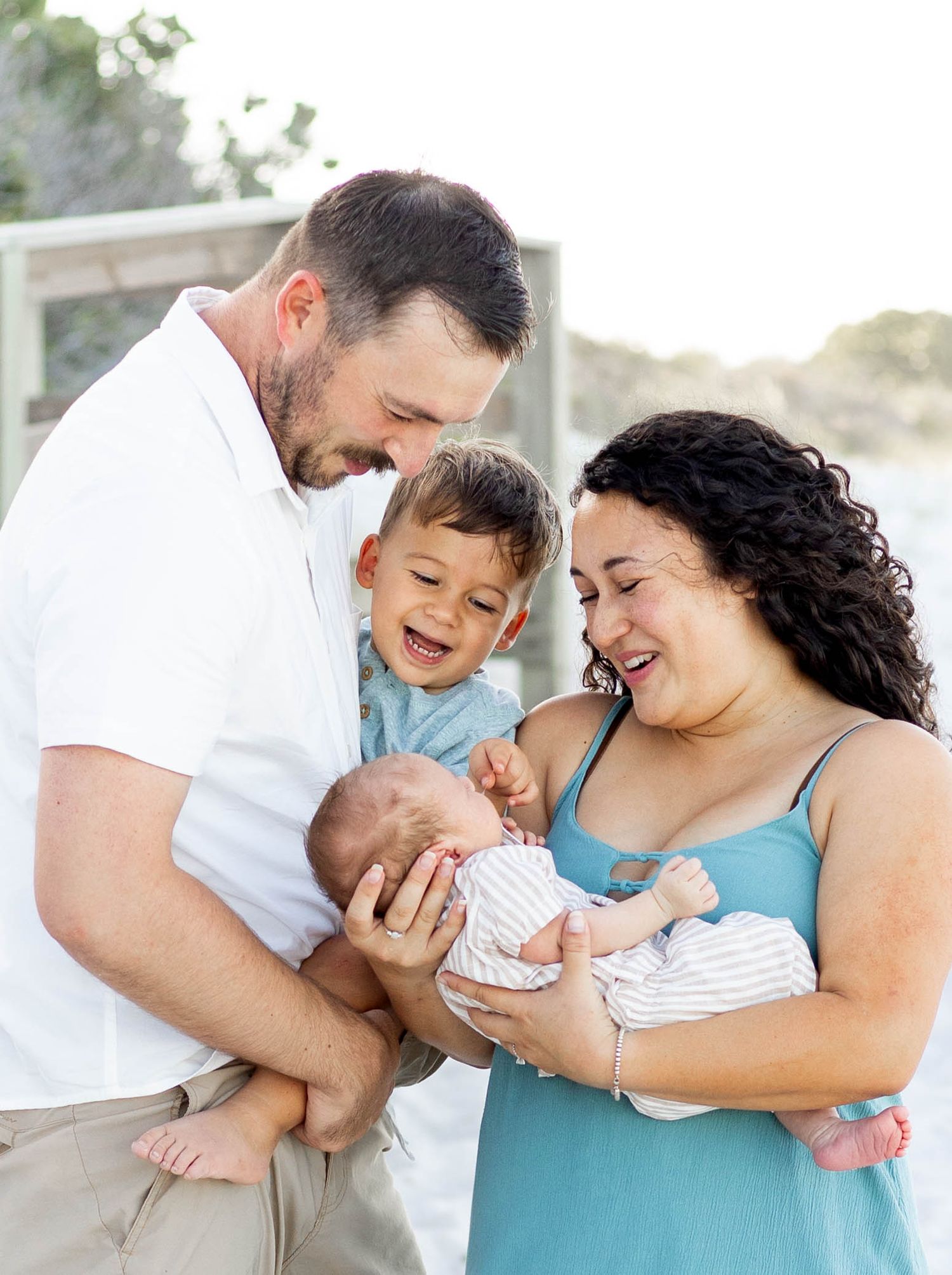 Family photography session on the beach in Melbourne Florida
