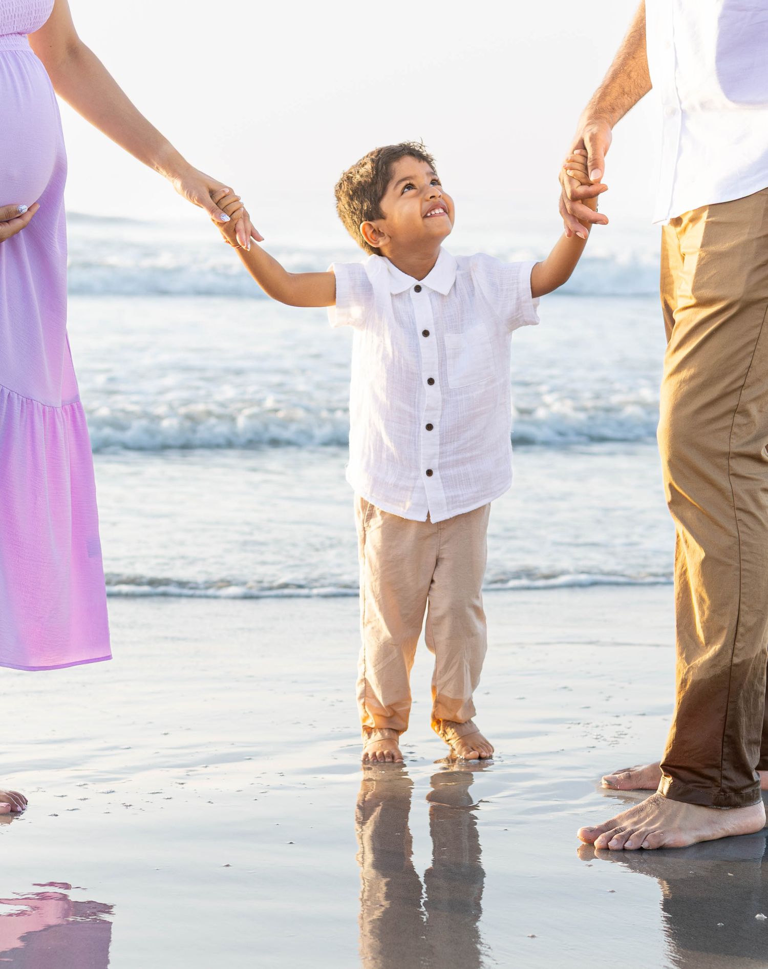 Family photography session on the beach in Melbourne Florida