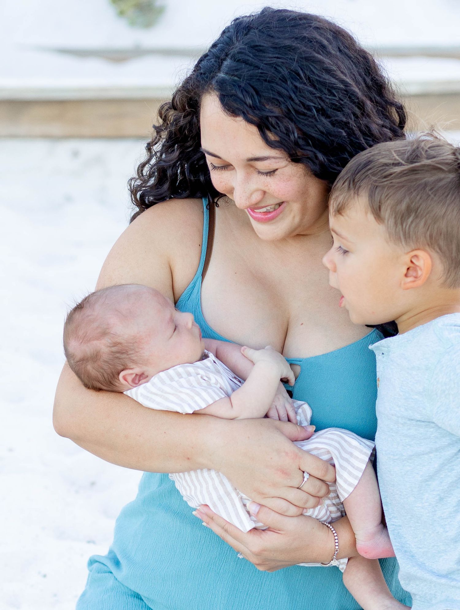 Family photography session on the beach in Melbourne Florida