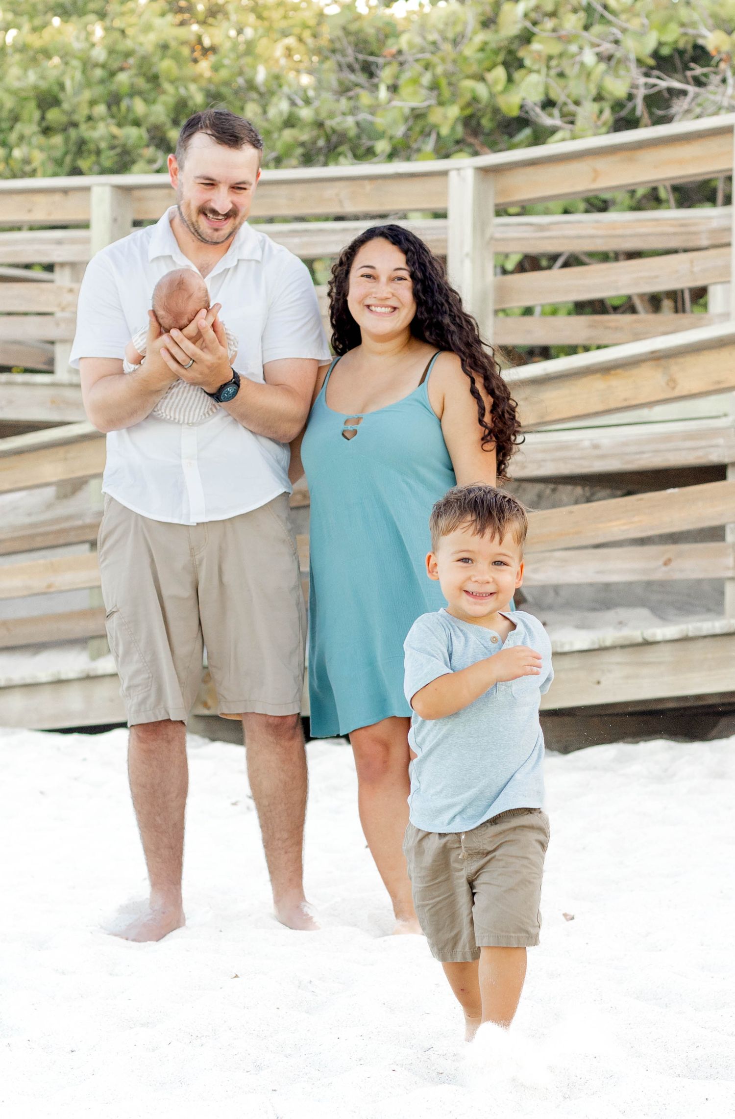 Family photography session on the beach in Melbourne Florida