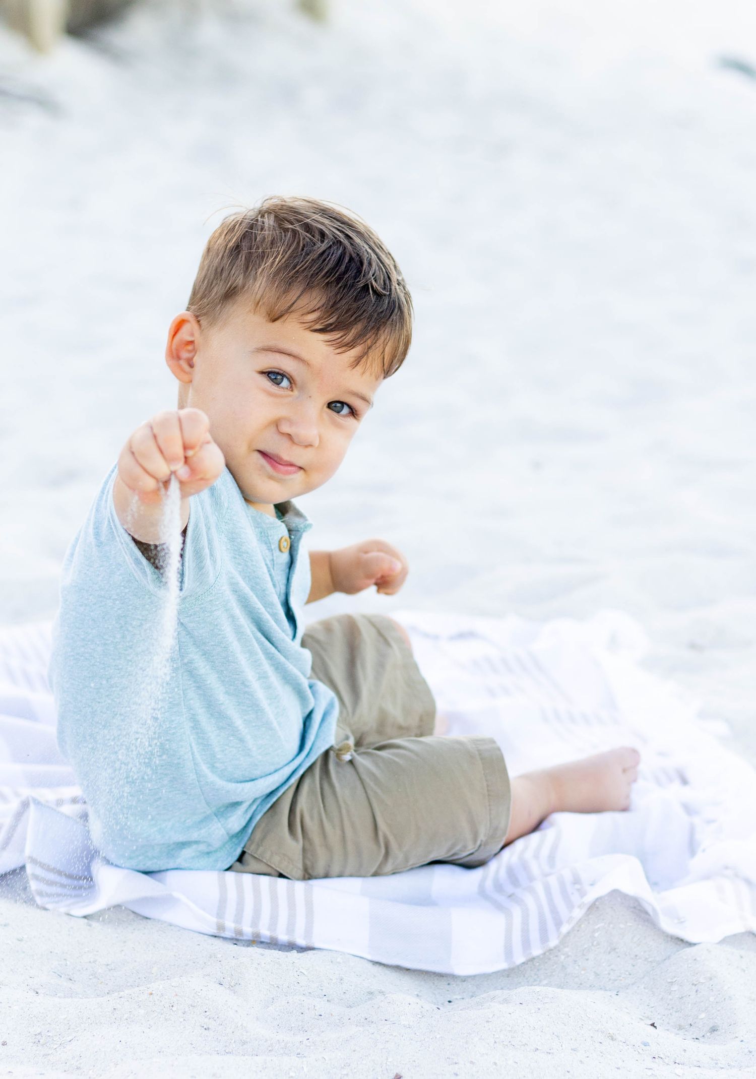 Family photography session on the beach in Melbourne Florida
