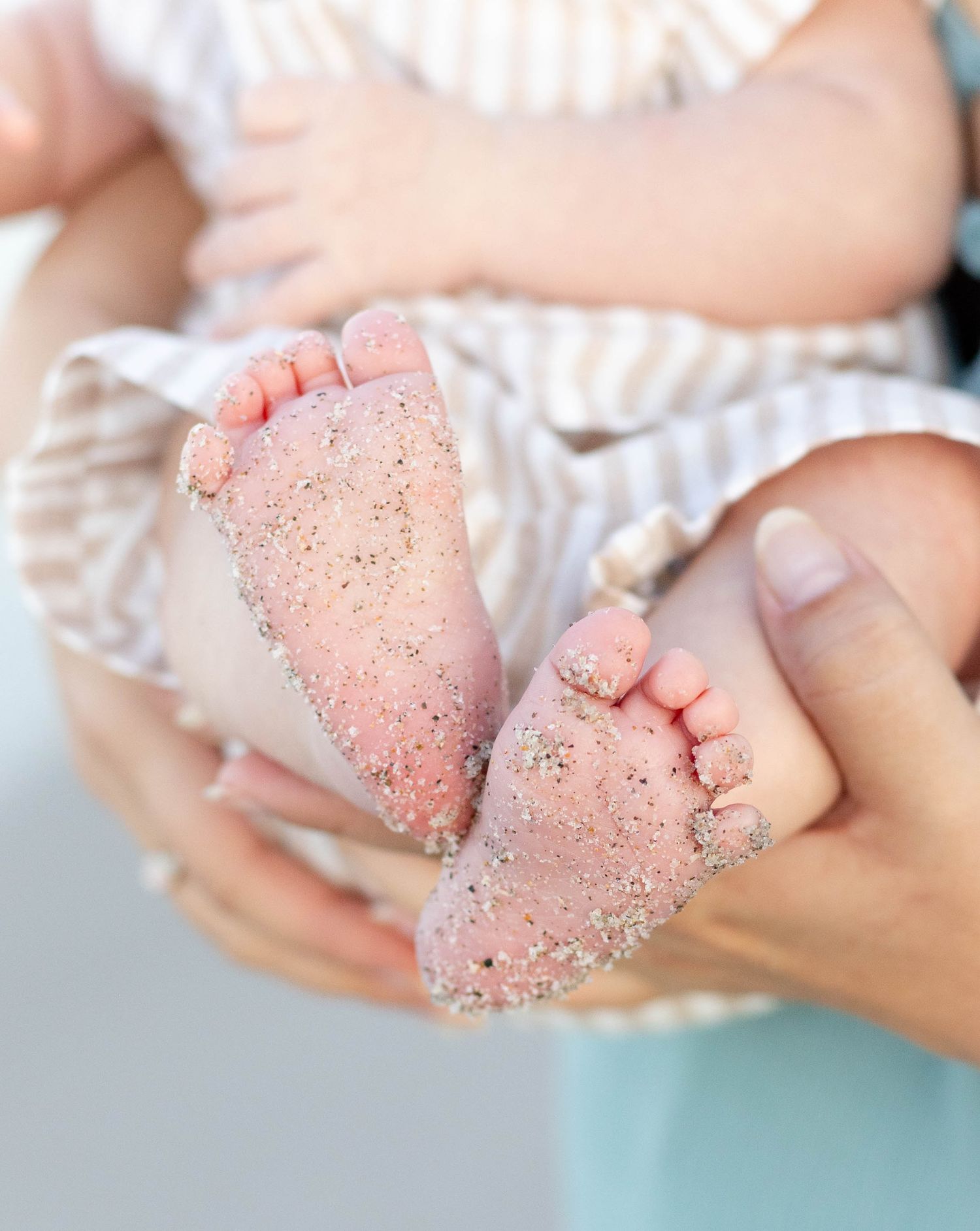 Newborn photography session on the beach in Melbourne Florida