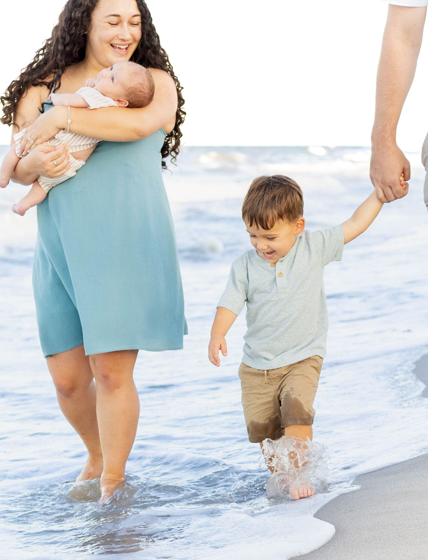 Family photography session on the beach in Melbourne Florida