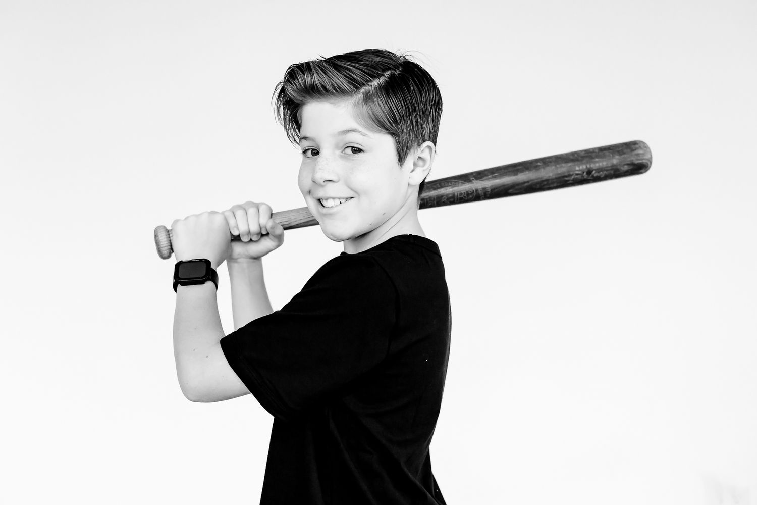 Kids Portraits with Sports gear in Northbrook Illinois