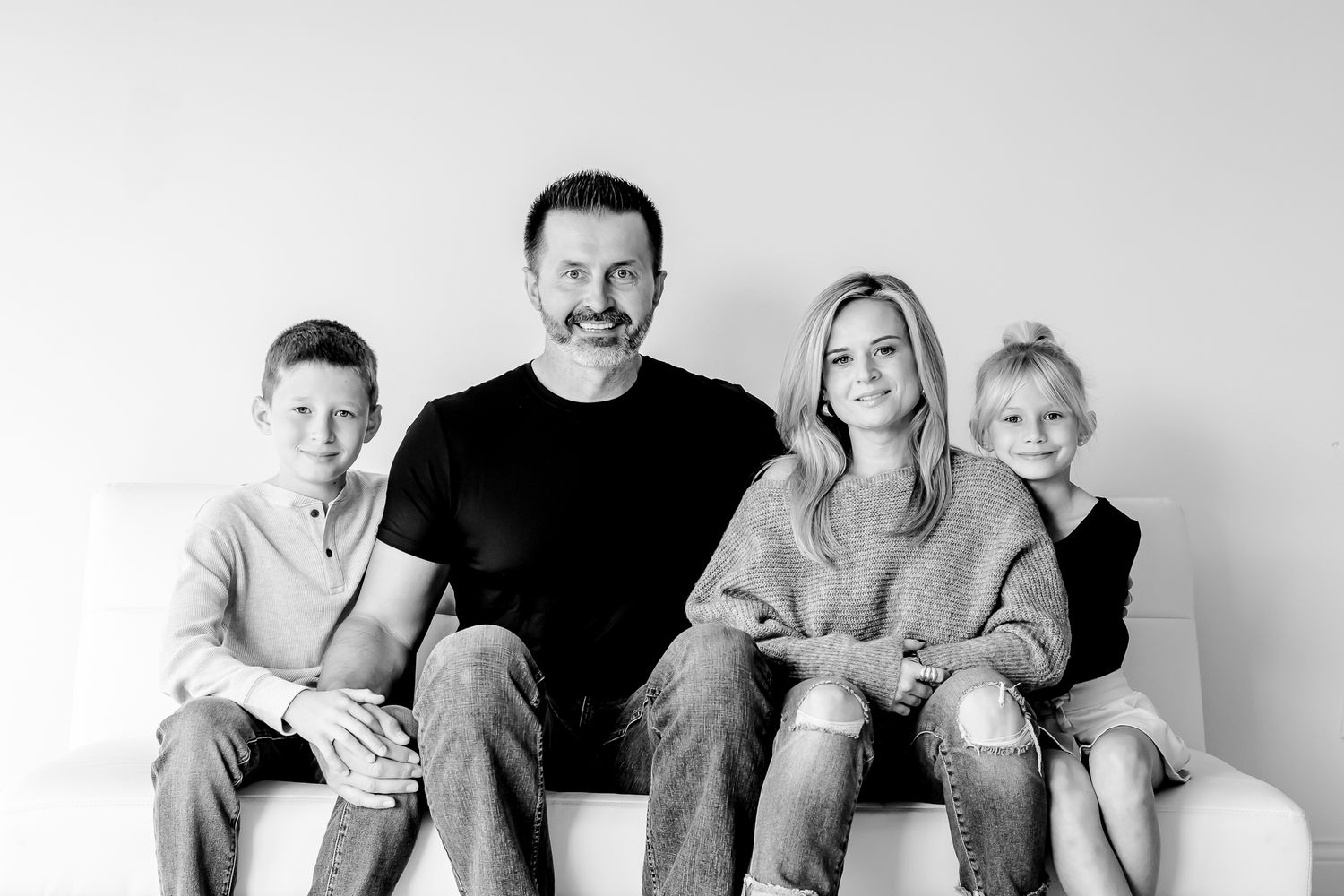 Arlington Heights family photography in a cozy studio setting