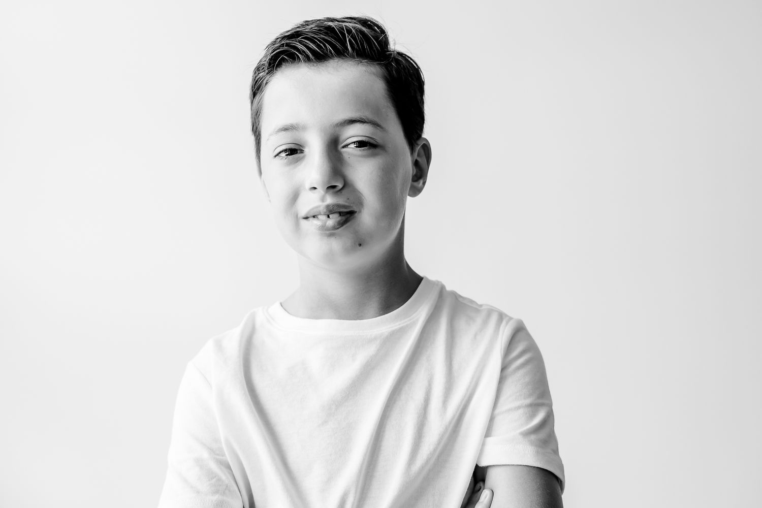 Wilmette kids photography studio session with playful expressions