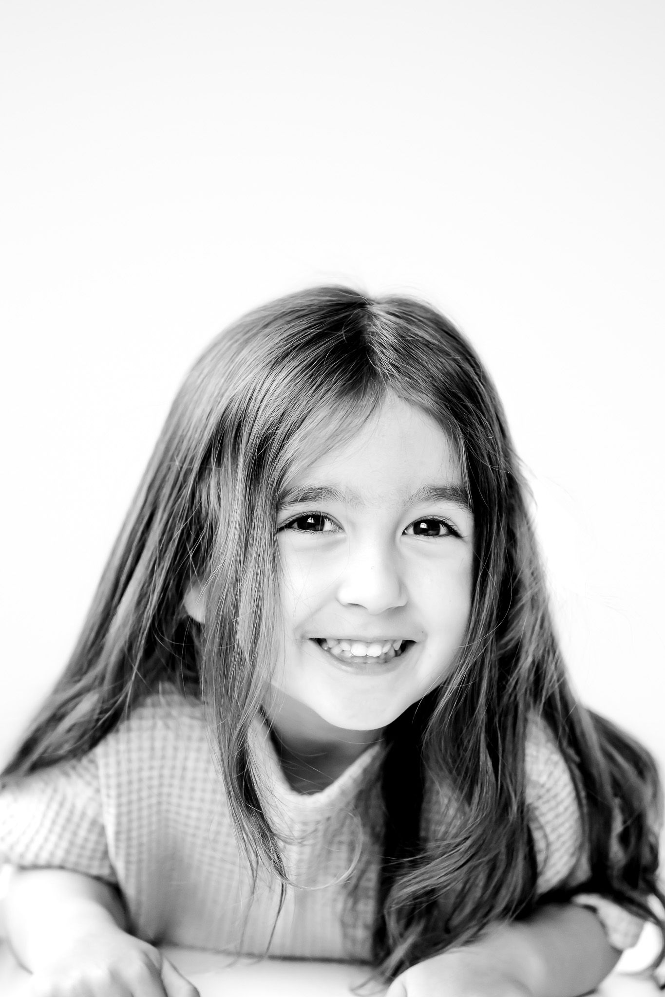 girl personality laughing black and white photo Lake Forest