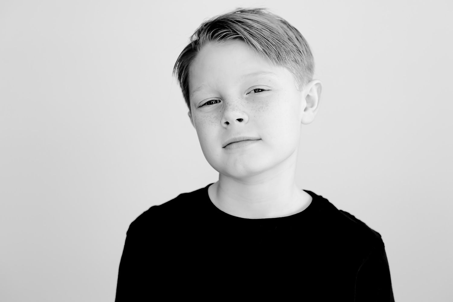 Chicago closeup Kids Personality Photo in black and white