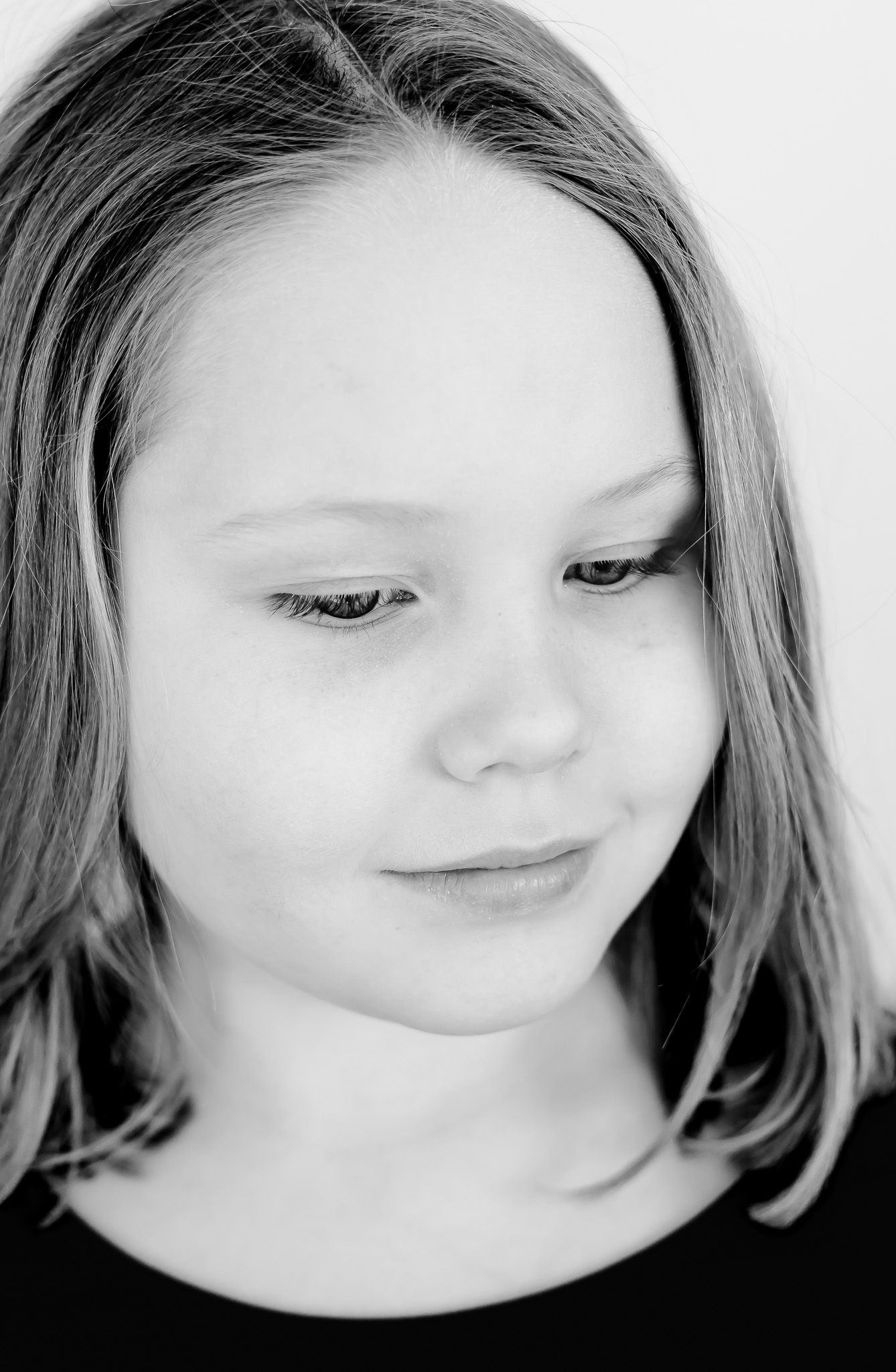 girl close up black and white photo Chicago