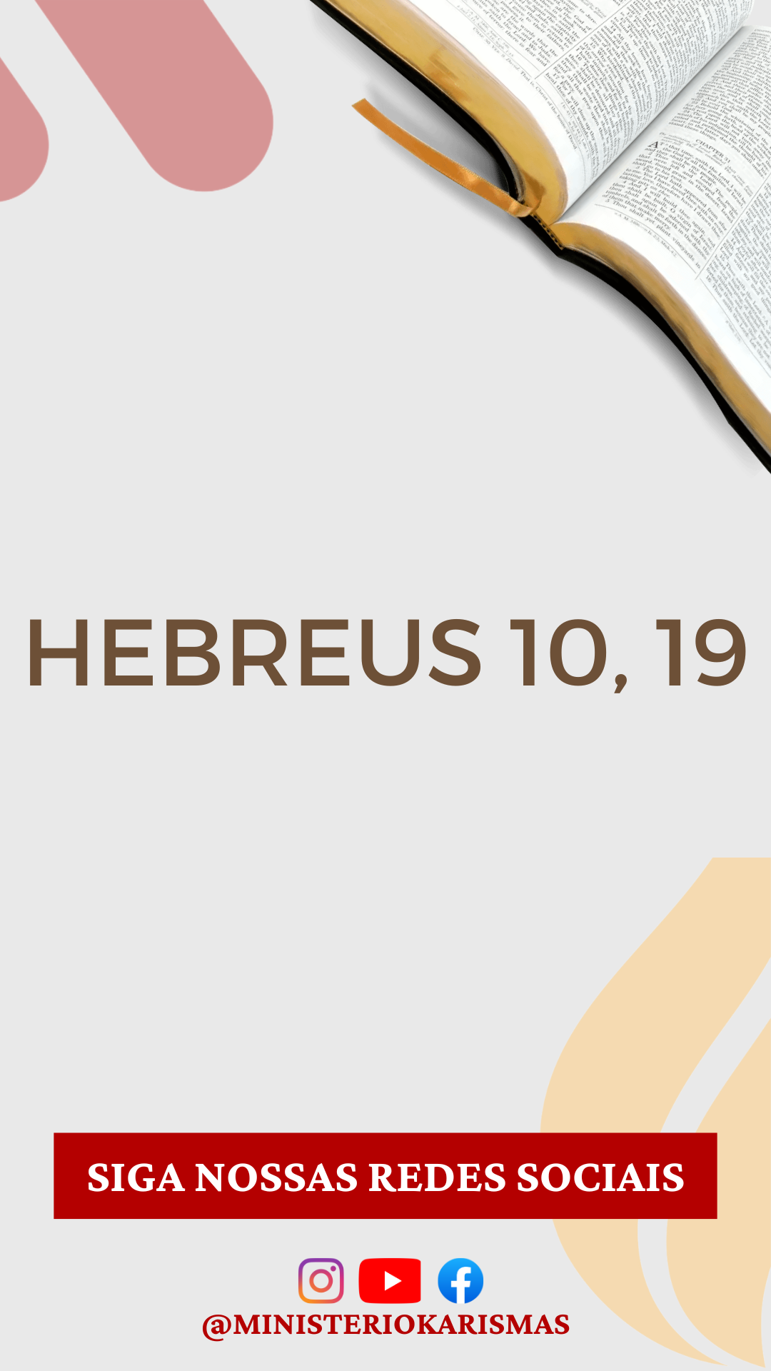 Capa Reels Ministerio Karismas Um versiculo por dia