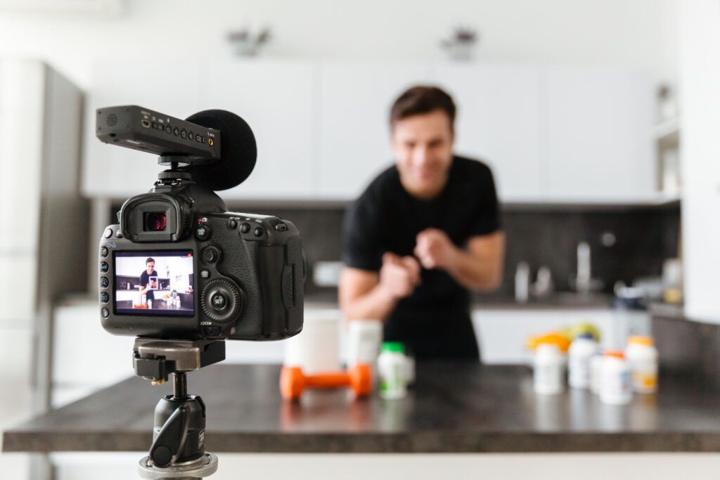 Gravando video horizontal youtube