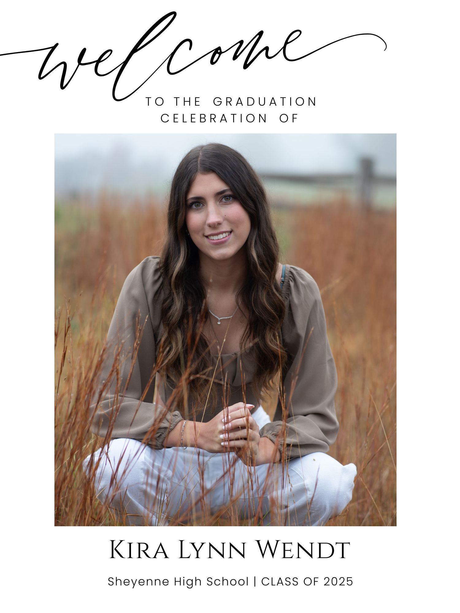 Welcome sign for graduation party.