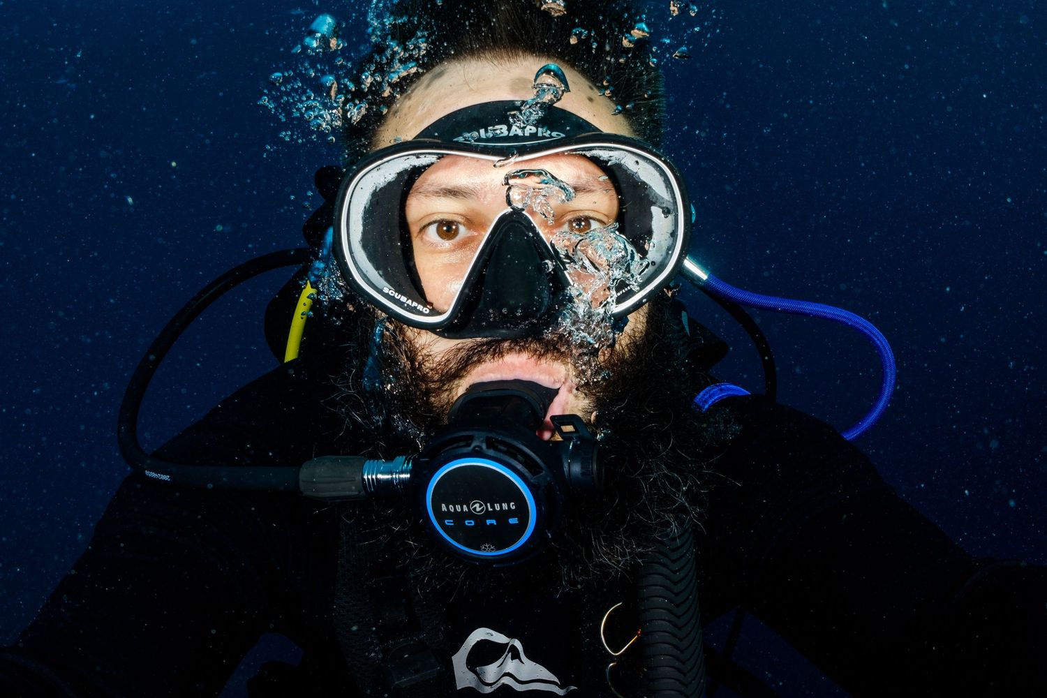 Louis David Underwater Self Portrait on a dive in the Maldives