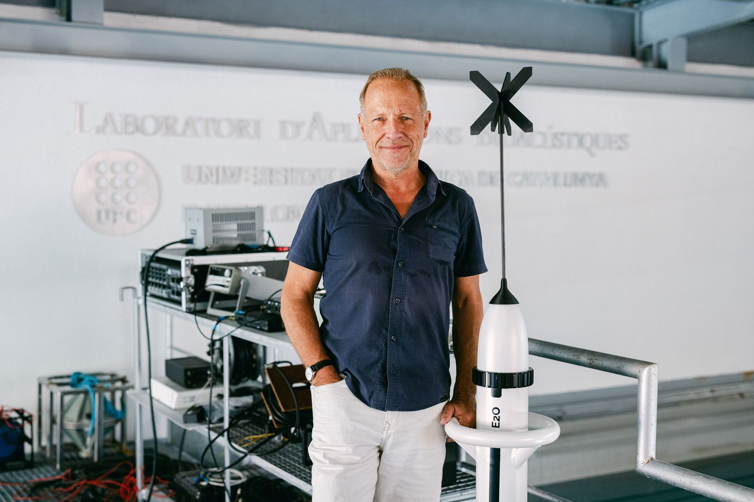 Portrait of Prof. Michel André in his lab.