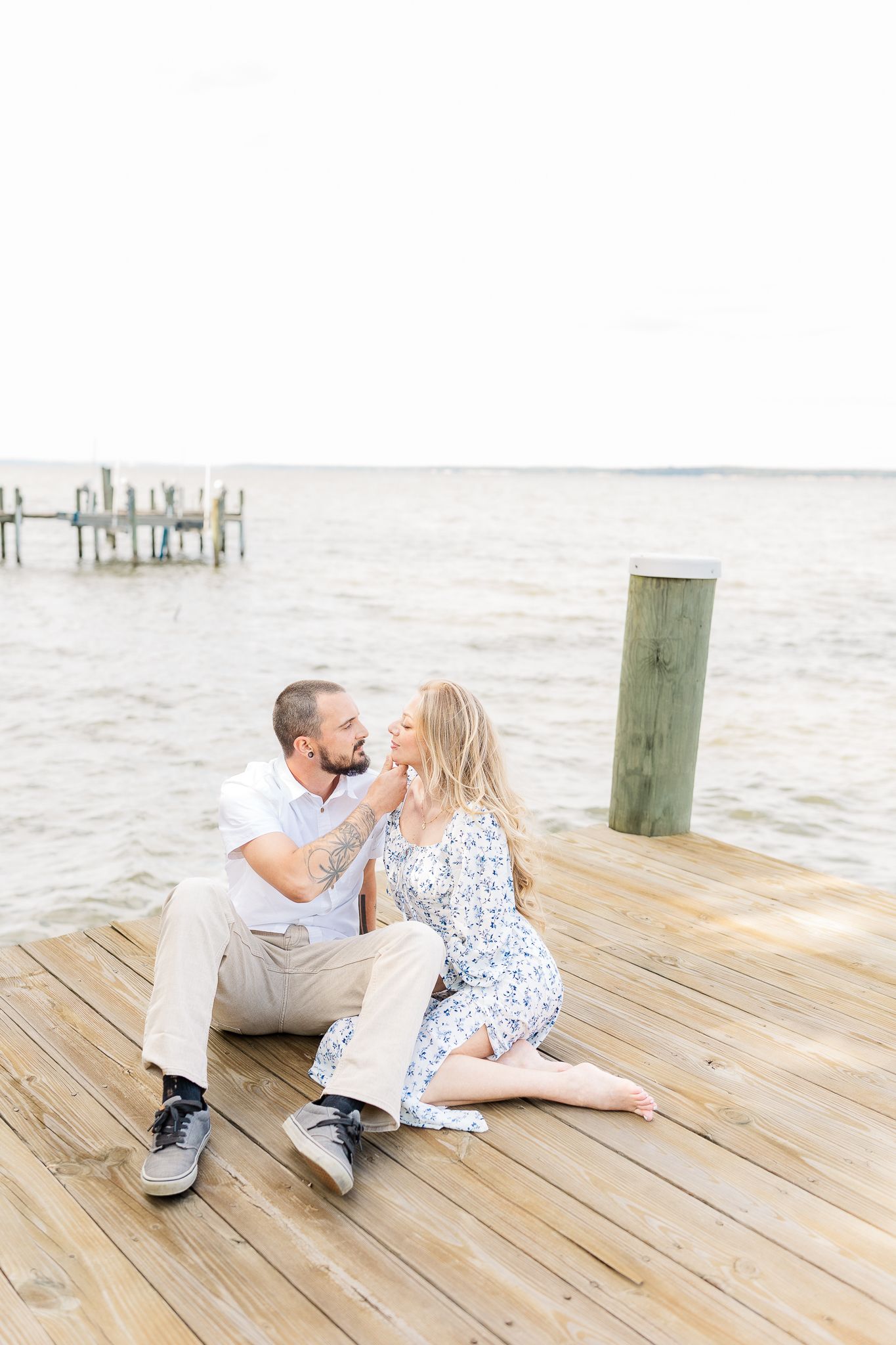 intimate water side couples photo