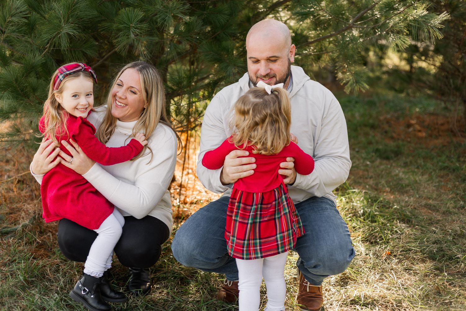 christmas time family photo session in northern virginia