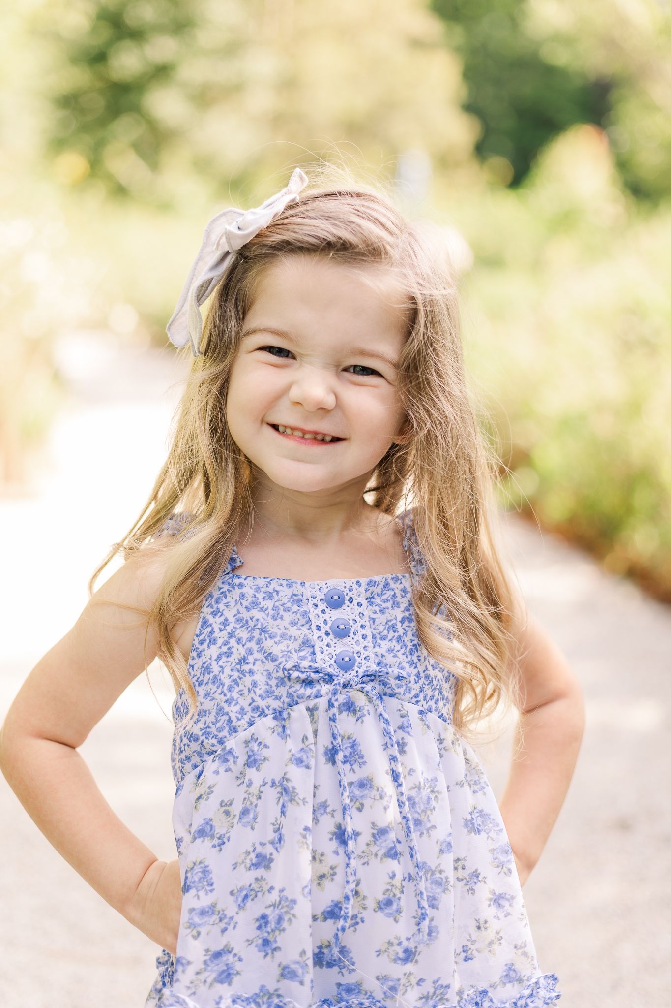 young girl smiling in photo session in northern virginia