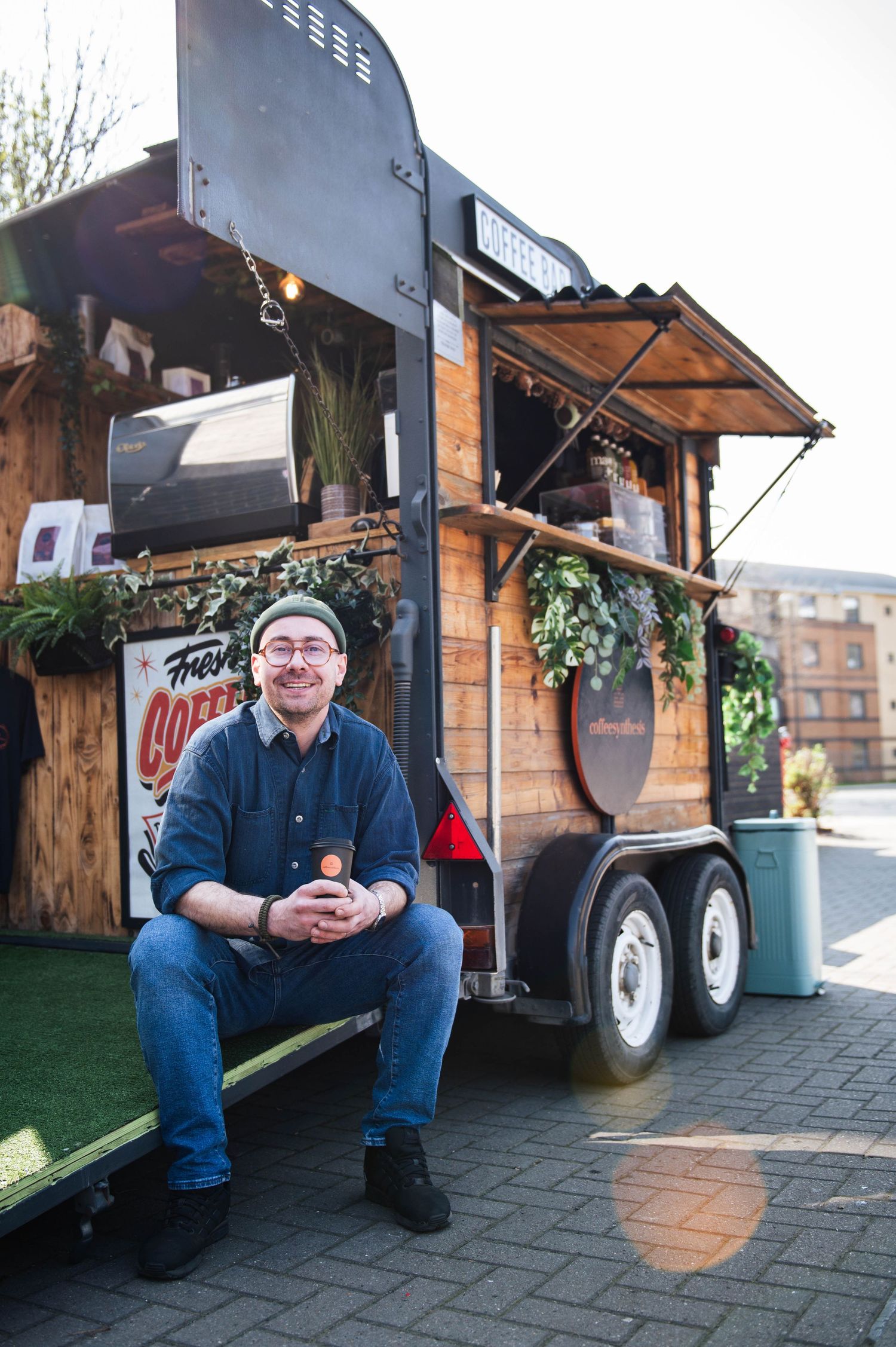 Business photos for coffee trailer owner taken in Leeds.