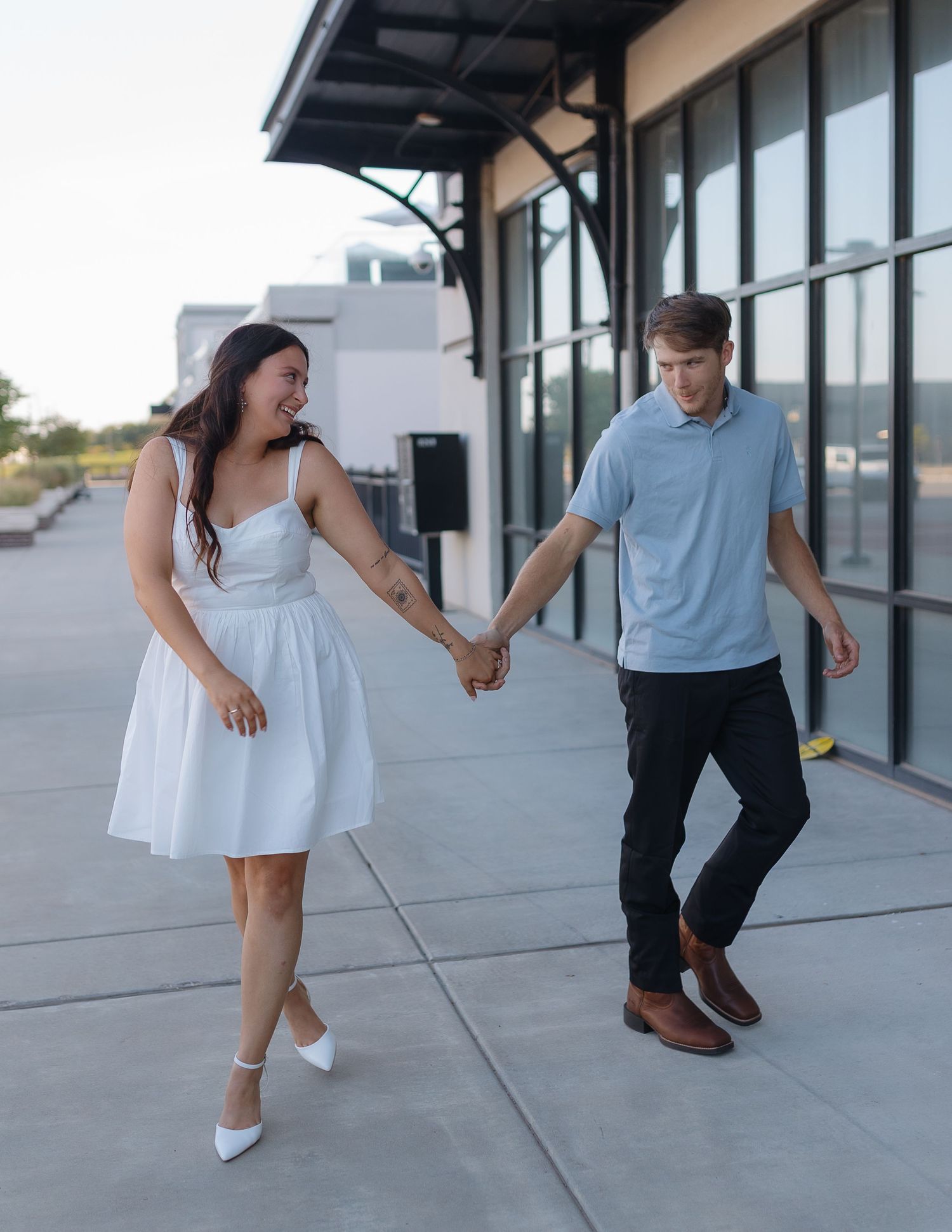 couple in elegant natural light couples portrait in Kansas and East Texas
