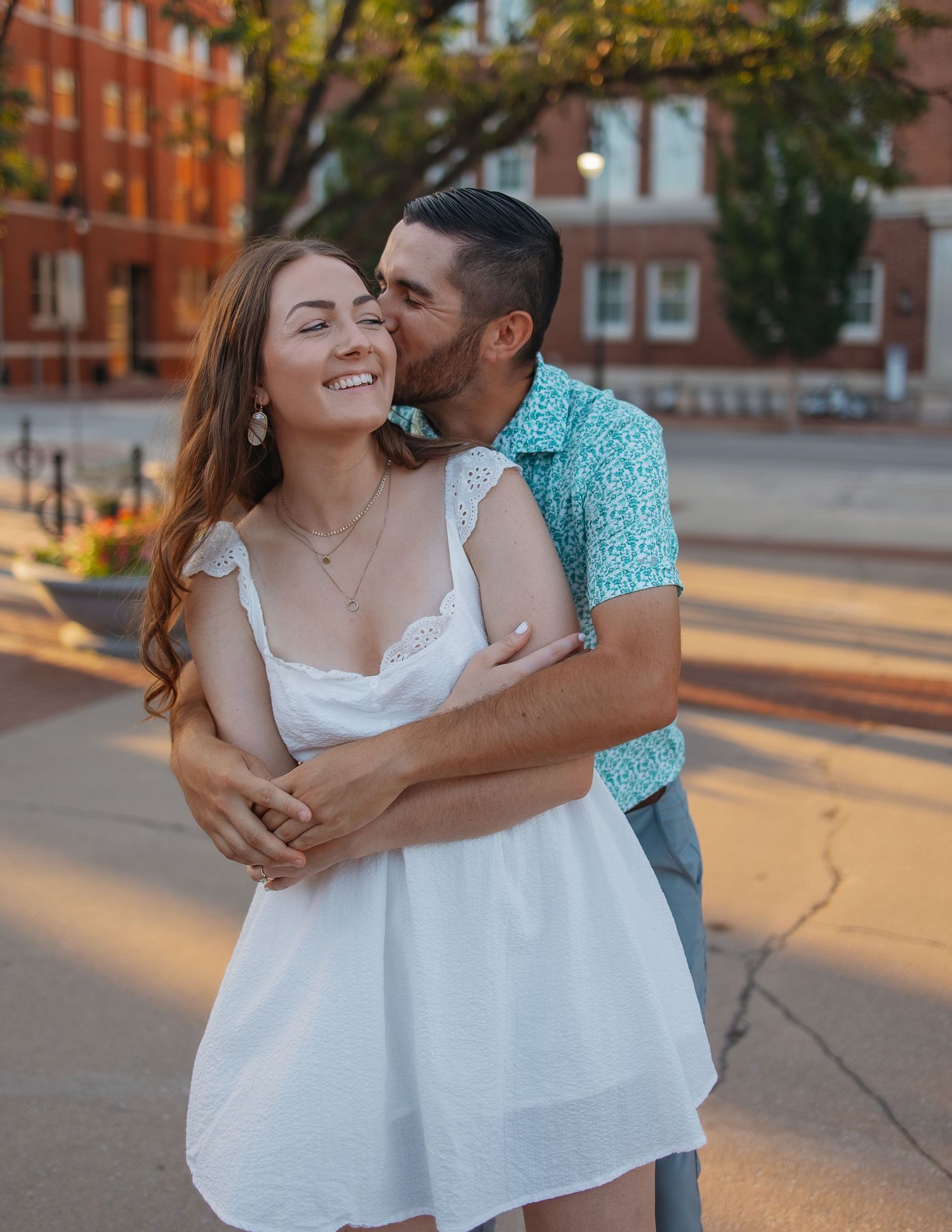 couple in elegant natural light couples portrait in Kansas and East Texas