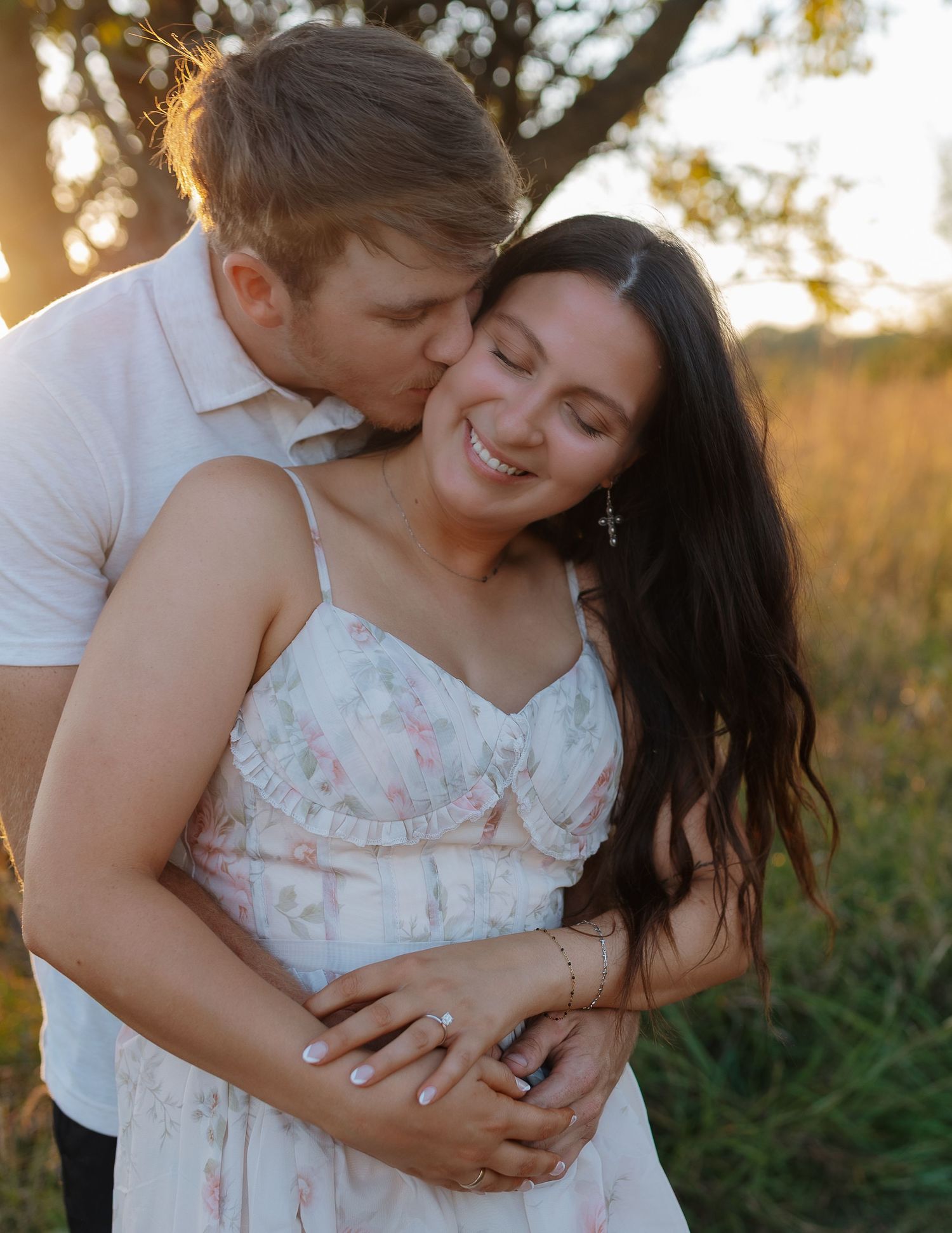 couple in elegant natural light couples portrait in Kansas and East Texas