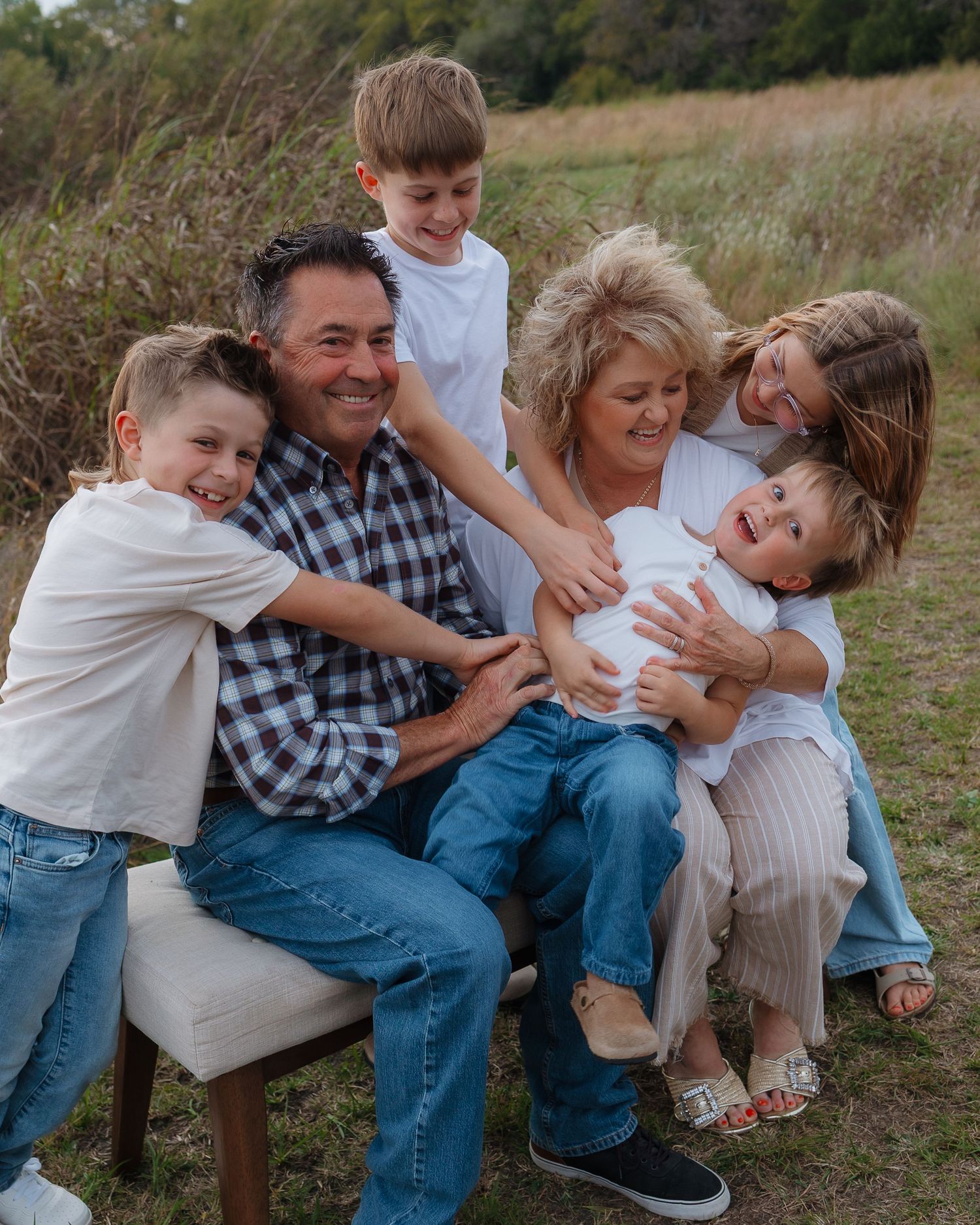 Family  in elegant natural light couples portrait in Kansas and East Texas