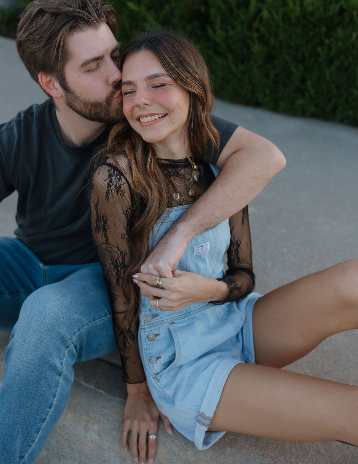 couple in elegant natural light couples portrait in Kansas and East Texas
