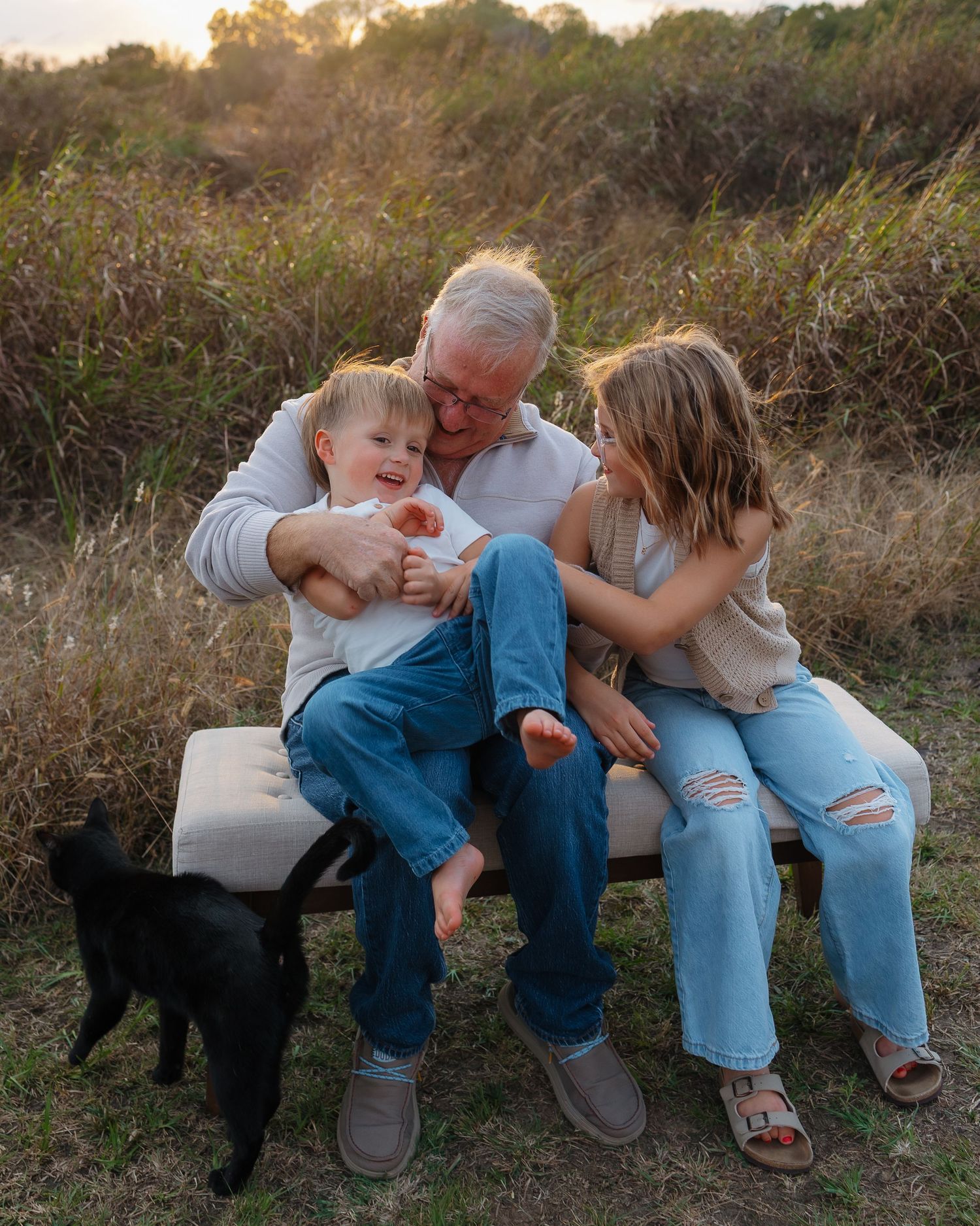 Family  in elegant natural light couples portrait in Kansas and East Texas