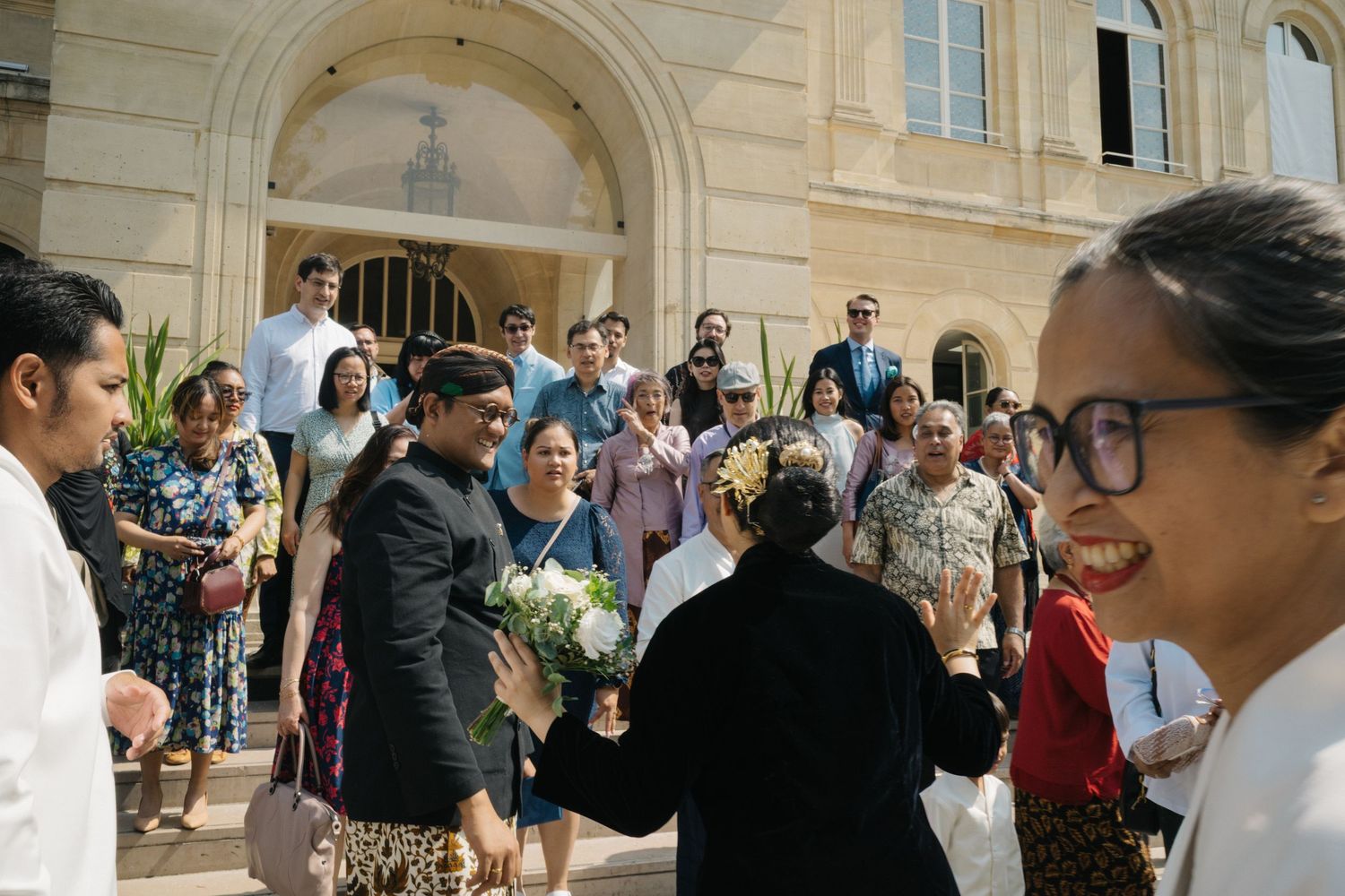 Paris Civil Wedding at Mairie 14ème, Indonesian crowd